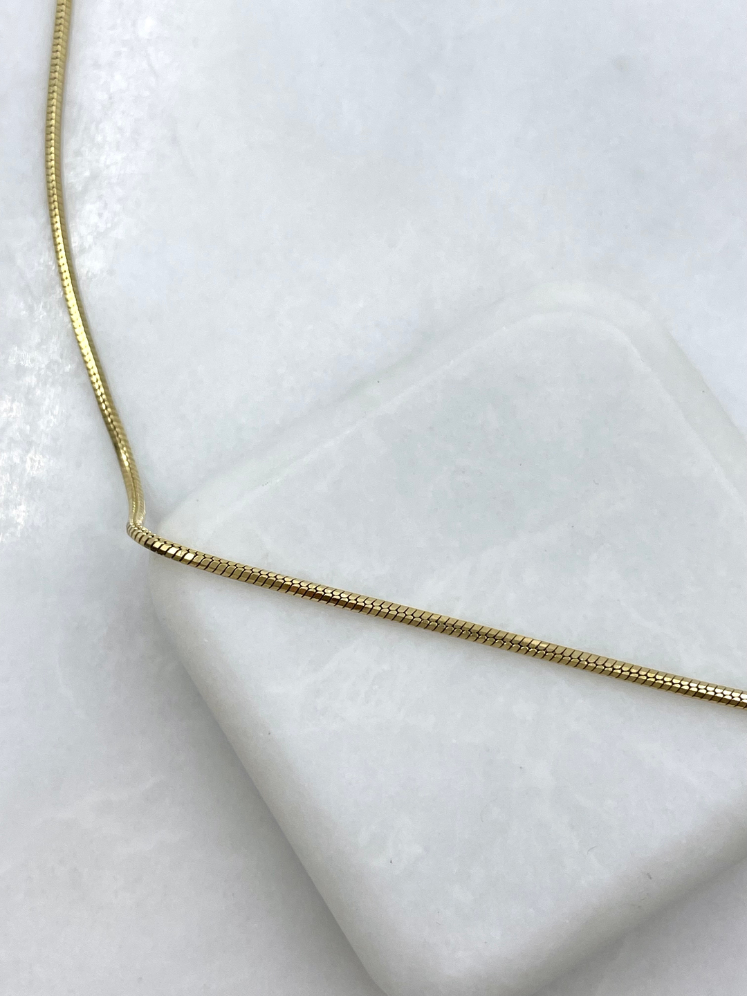 Özel Seri Minimal Küp Zincir Kolye 45 cm Gold