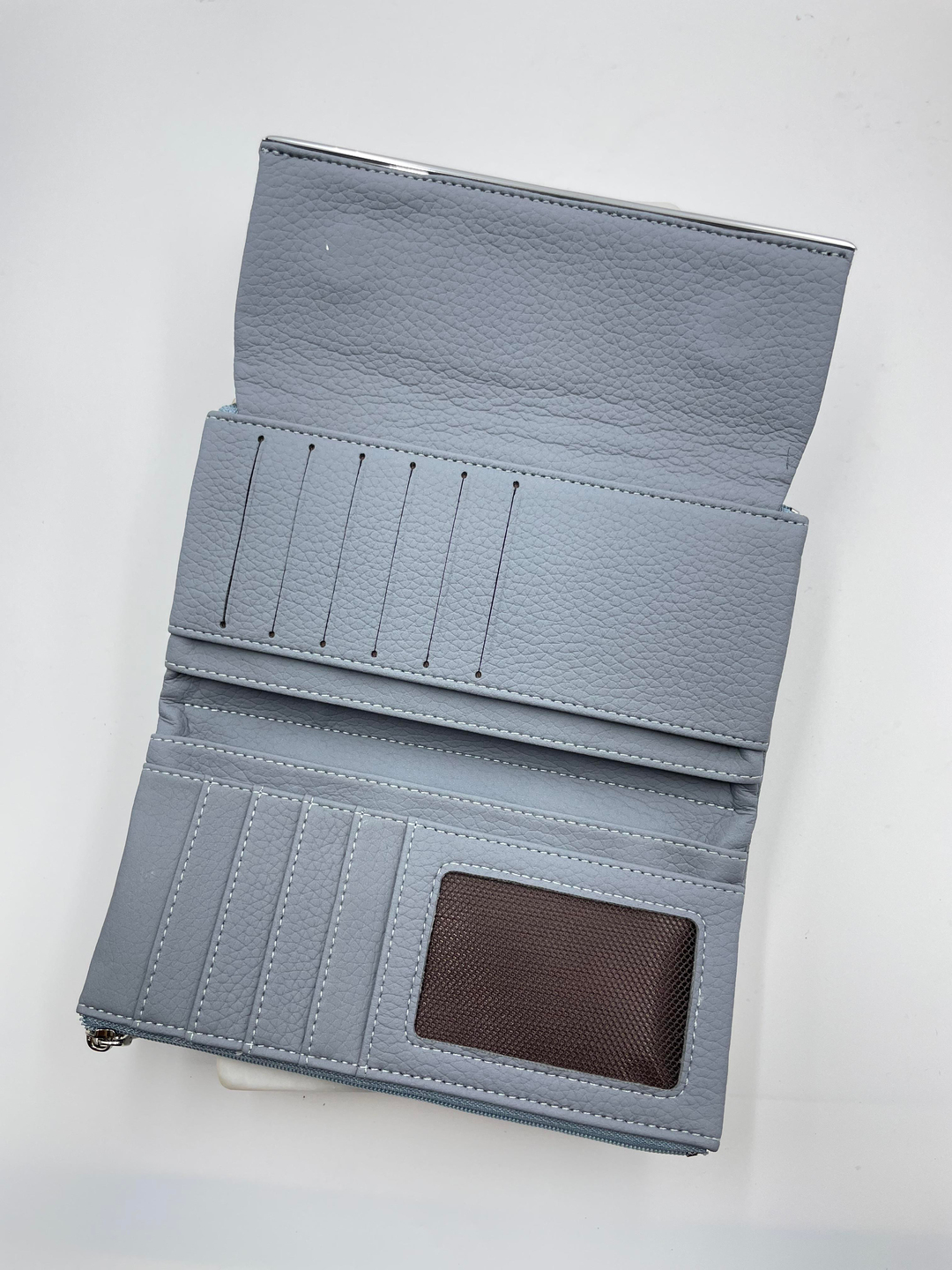 Metal Detaylı Cüzdan Mavi