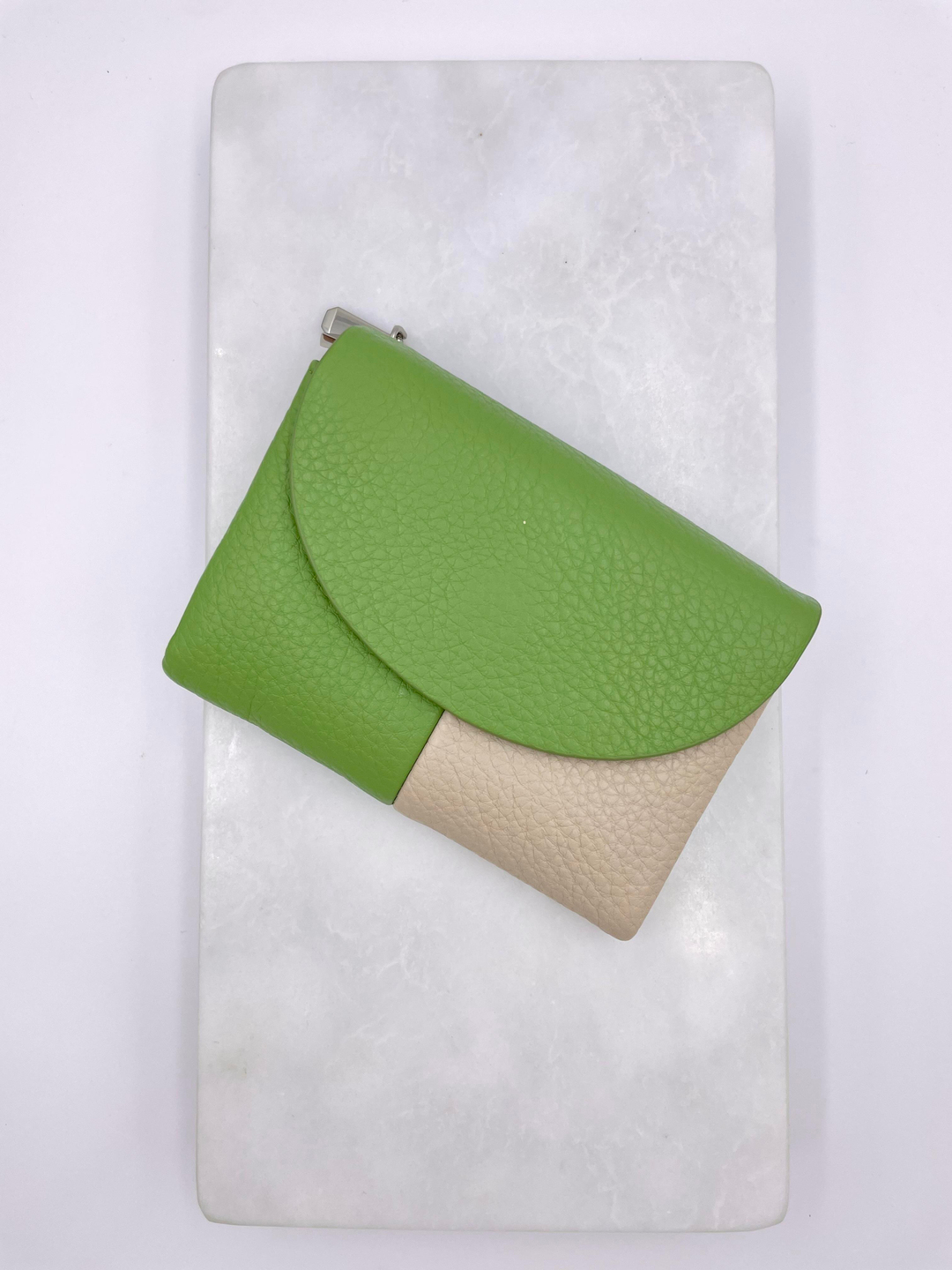Çift Renk Yumuşak Dokulu Cüzdan Yeşil