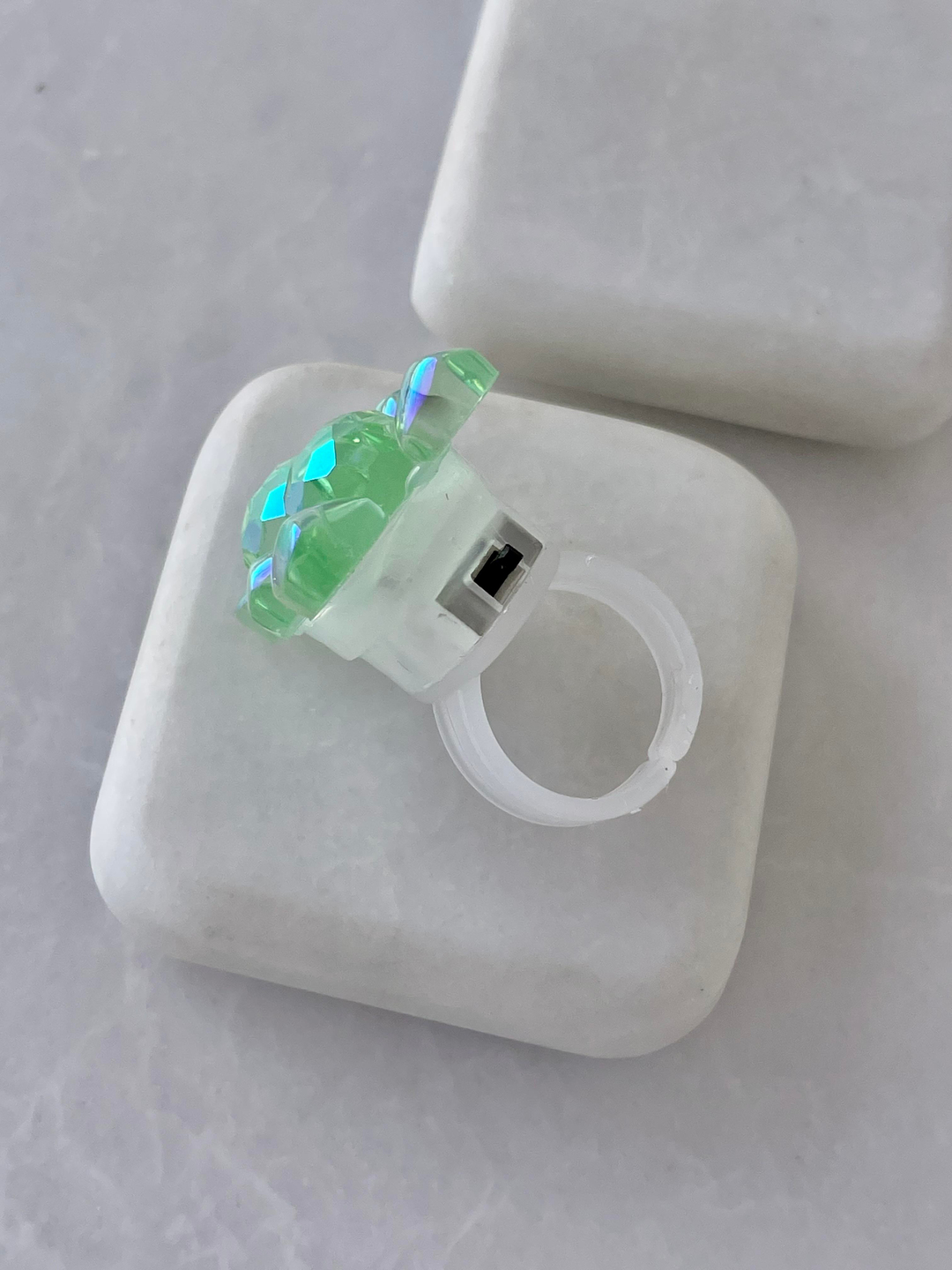 Işıklı Kristal Ayıcık Yüzük