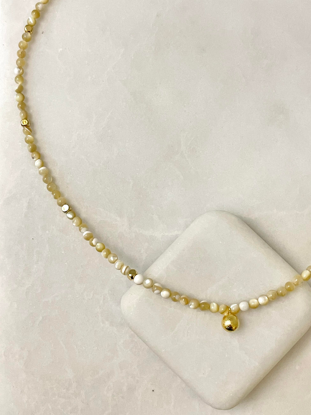 Özel Seri Gold Detaylı Topçuk Kolye 45 cm Gold