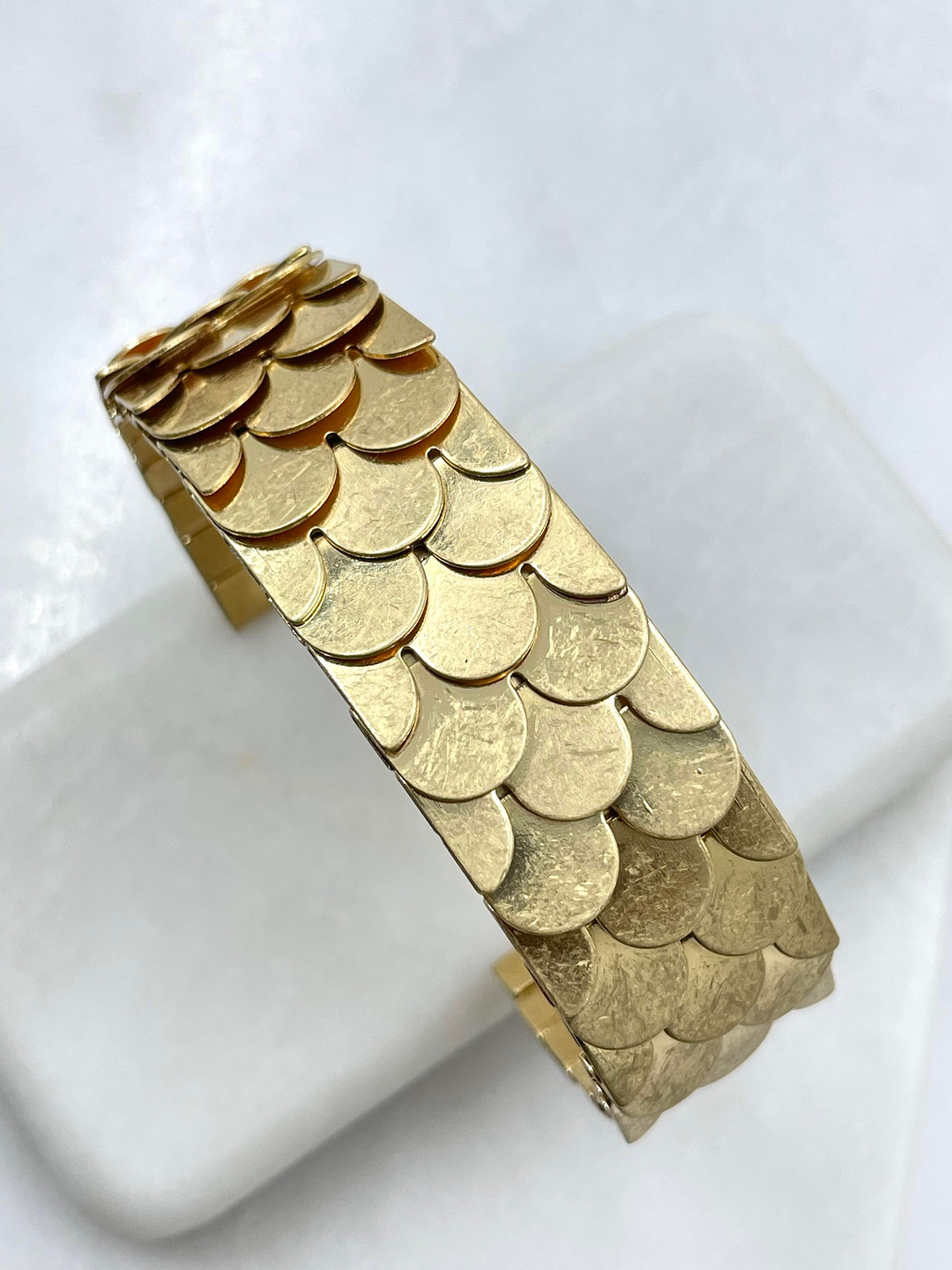 Ayarlamalı Mat Balıksırtı Bileklik Gold