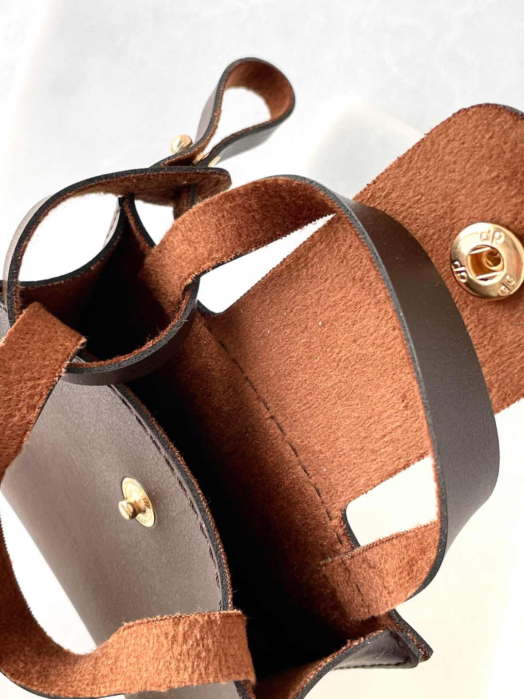 Suni Deri Çanta Aksesuarı Acı Kahve