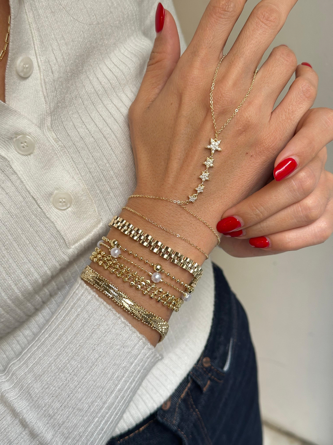 Altın Kaplama Büyük Küçük Yıldızlı Şahmeran Gold