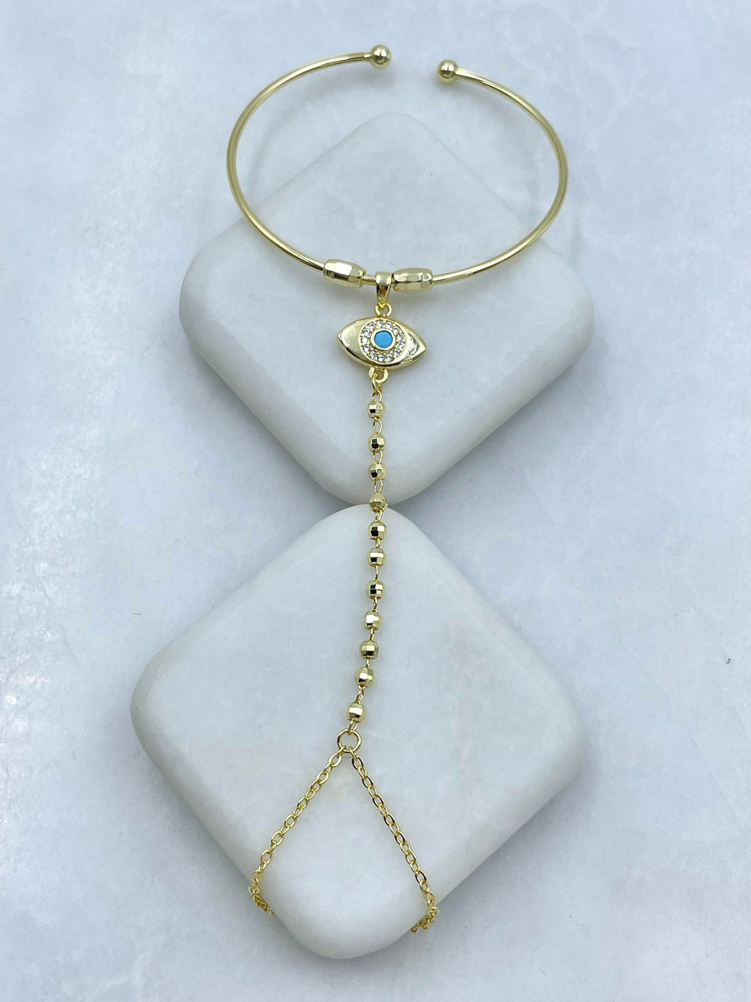 Altın Kaplama Göz Model Kelepçe Şahmeran Gold