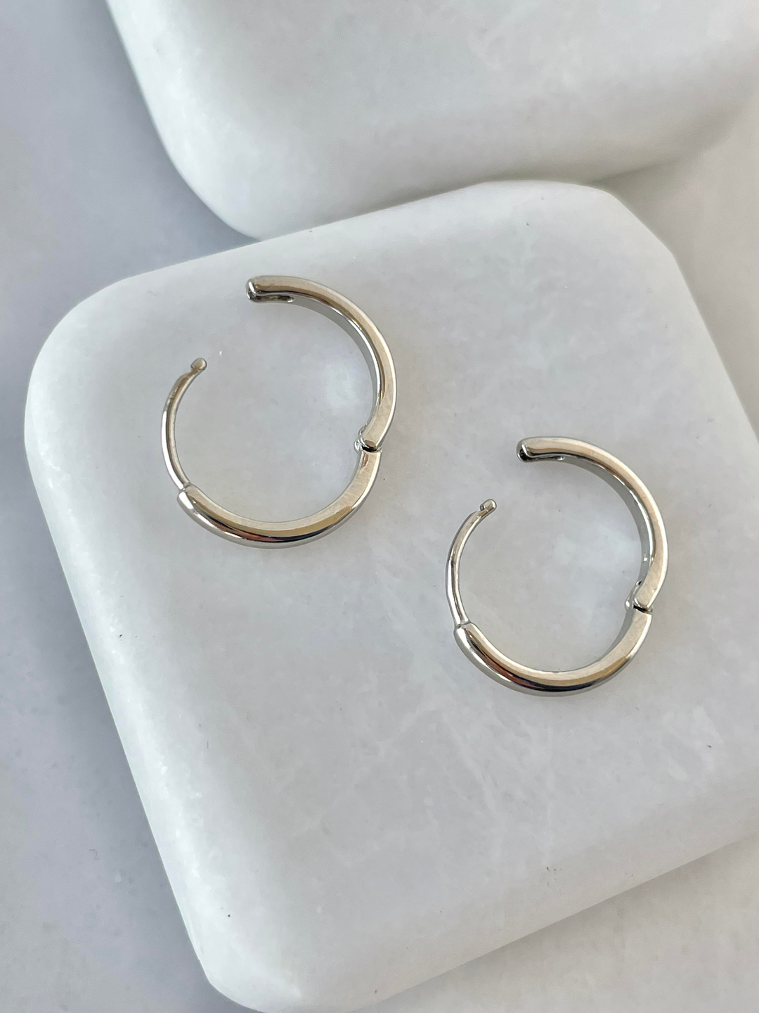 Özel Seri İnce Halka Küpe Küçük Boy Gümüş