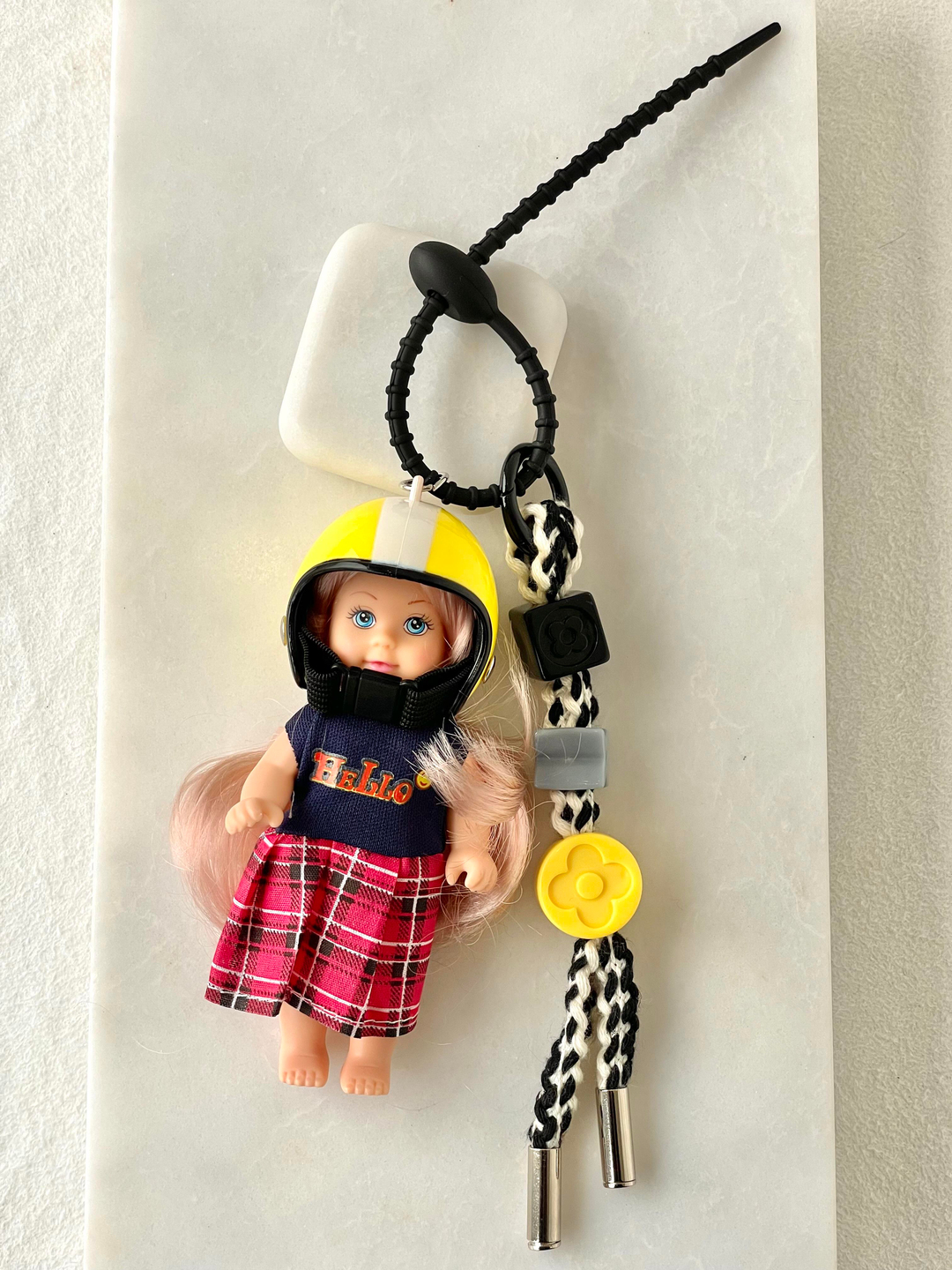 Sarı Kasklı Bebek Çanta Aksesuarı