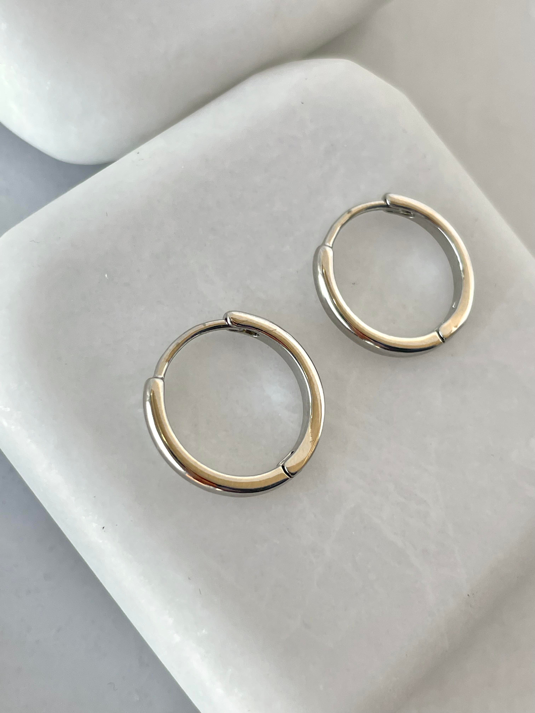 Özel Seri İnce Halka Küpe Küçük Boy Gümüş