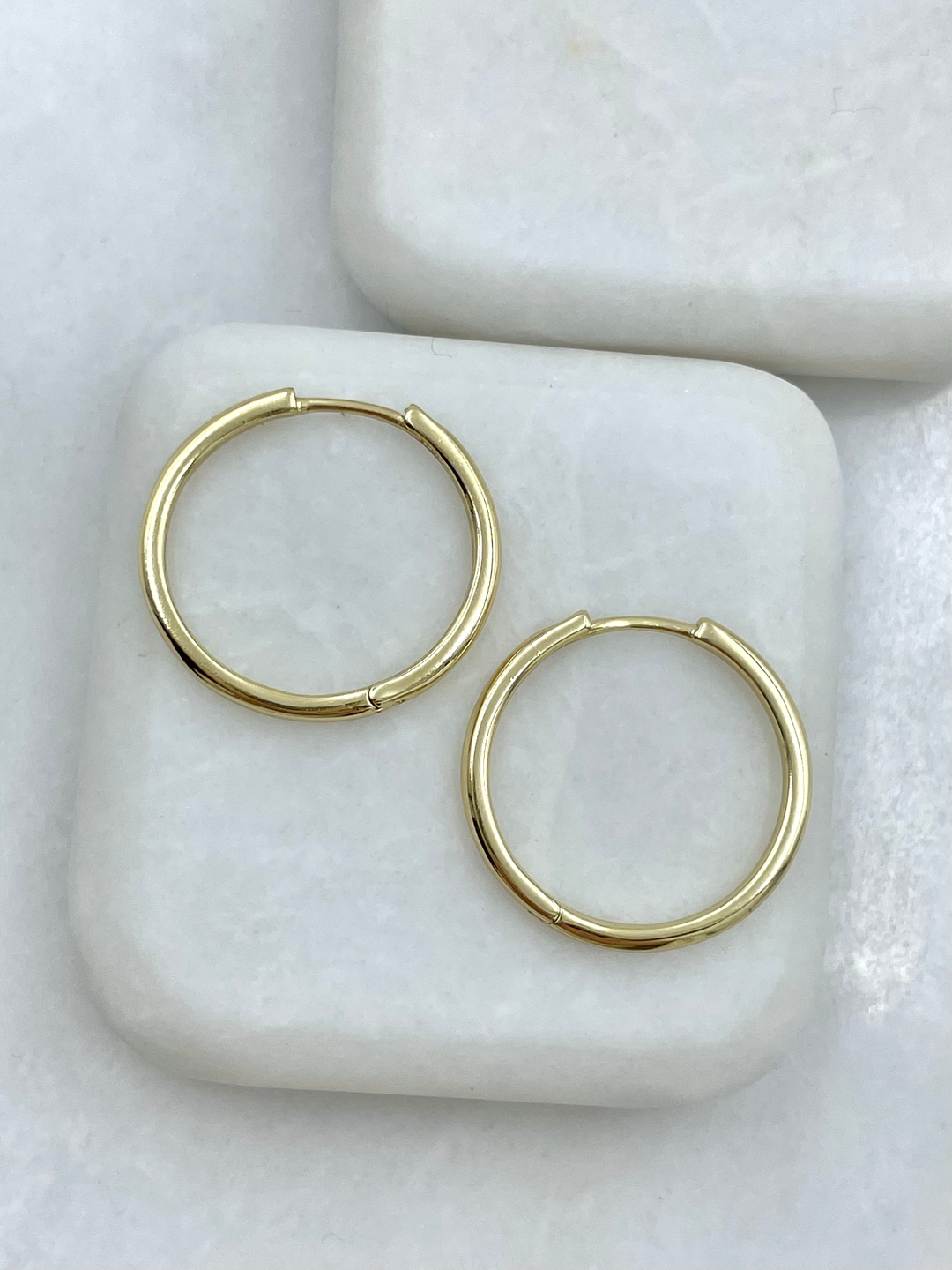 Özel Seri İnce Basic Halka Küpe Gold