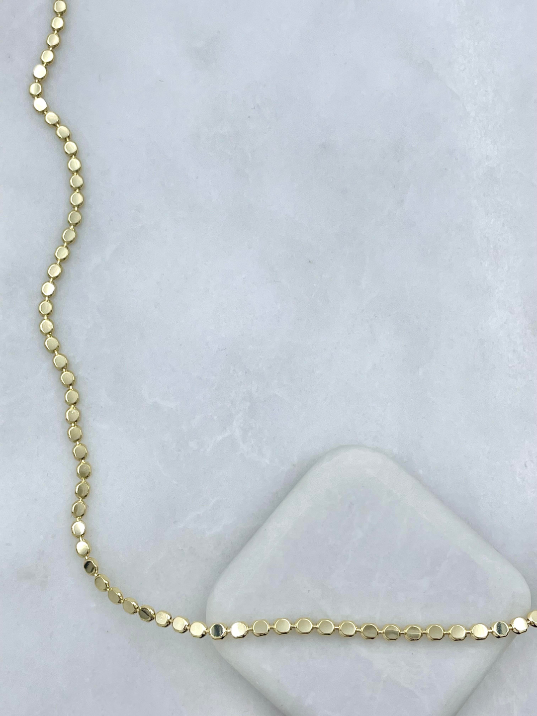 Altın Kaplama Arpa Zincir Kolye 95 cm Gold