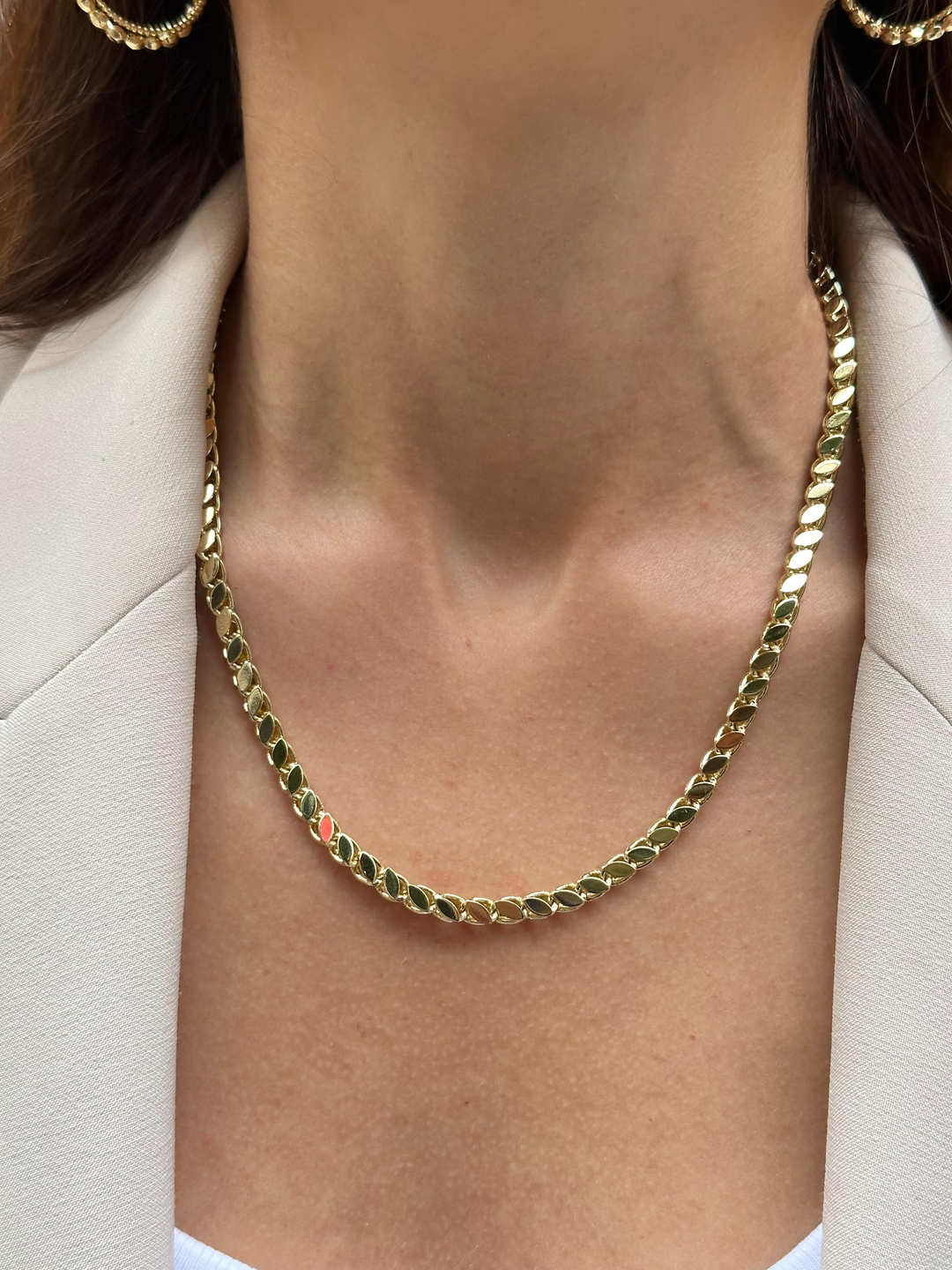 Özel Seri Arpa Zincir Kolye Gold