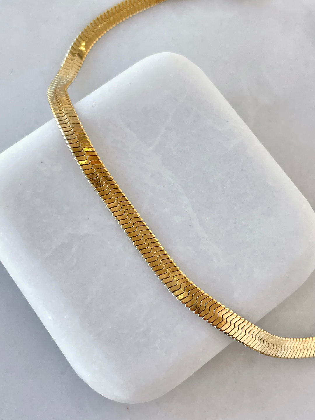 Çelik İtalyan Zincir Bileklik Altın Renk