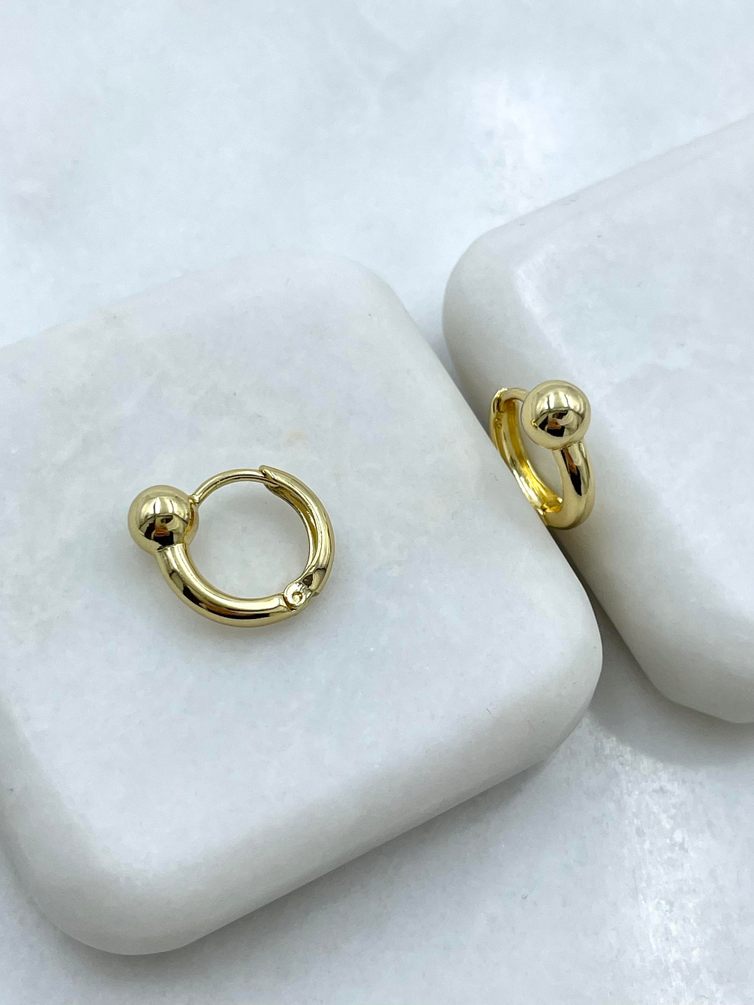 Özel Seri Topçuk Model Halka Küpe Gold