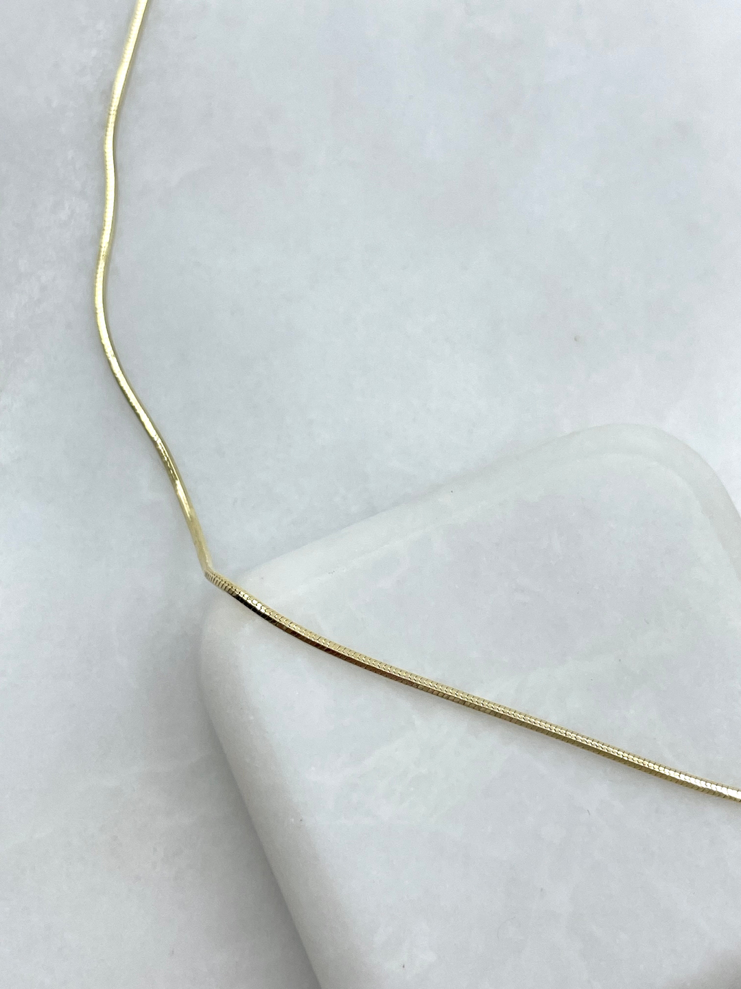 Özel Seri Minimal Yılan Zincir Kolye 50 cm Gold