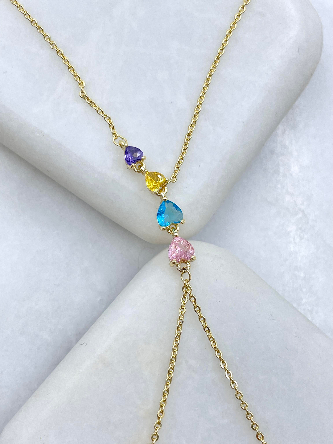 Altın Kaplama Renkli Kalp Model Şahmeran Gold