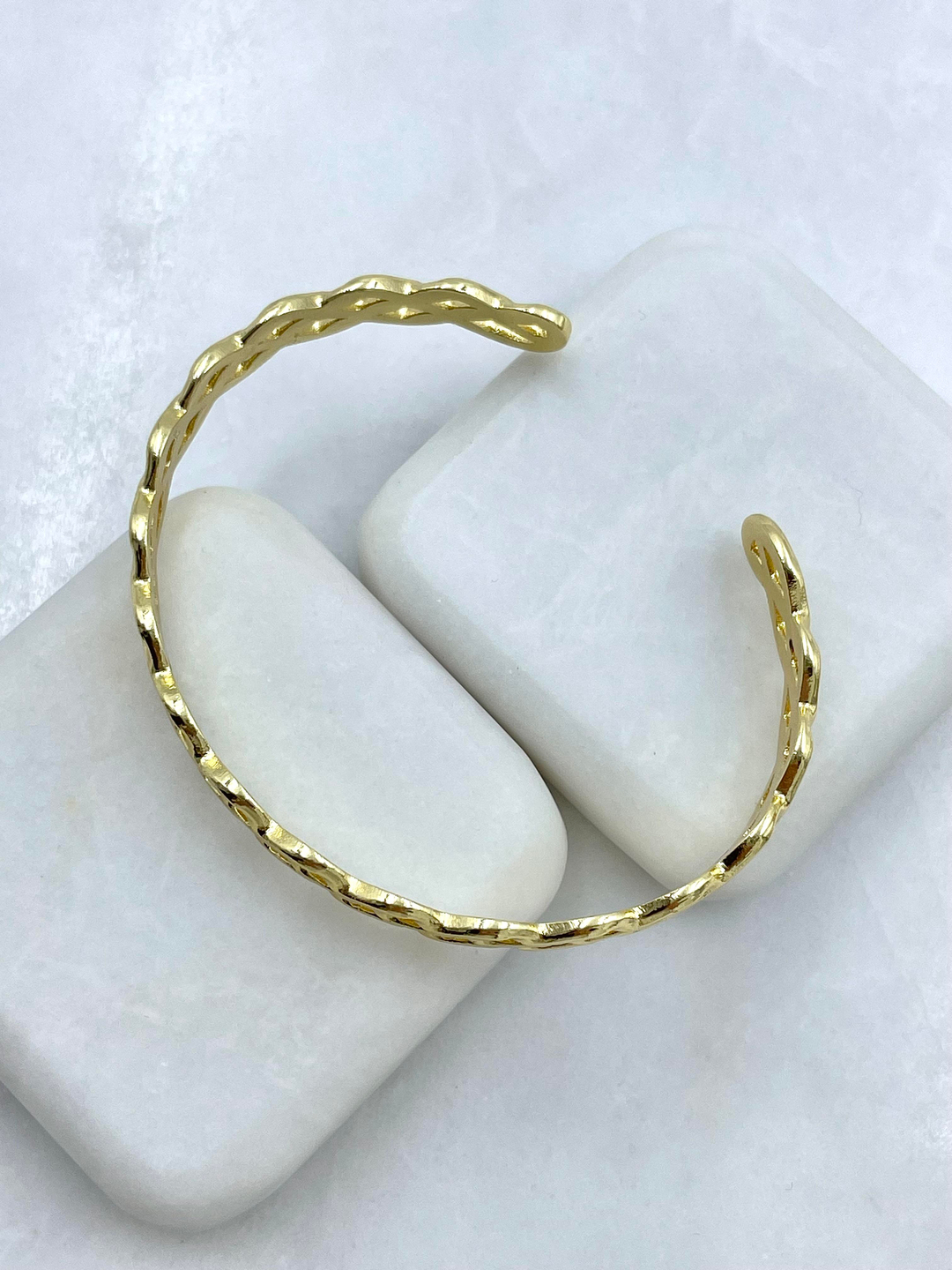 Çelik Zincir Model Kelepçe Bileklik Gold