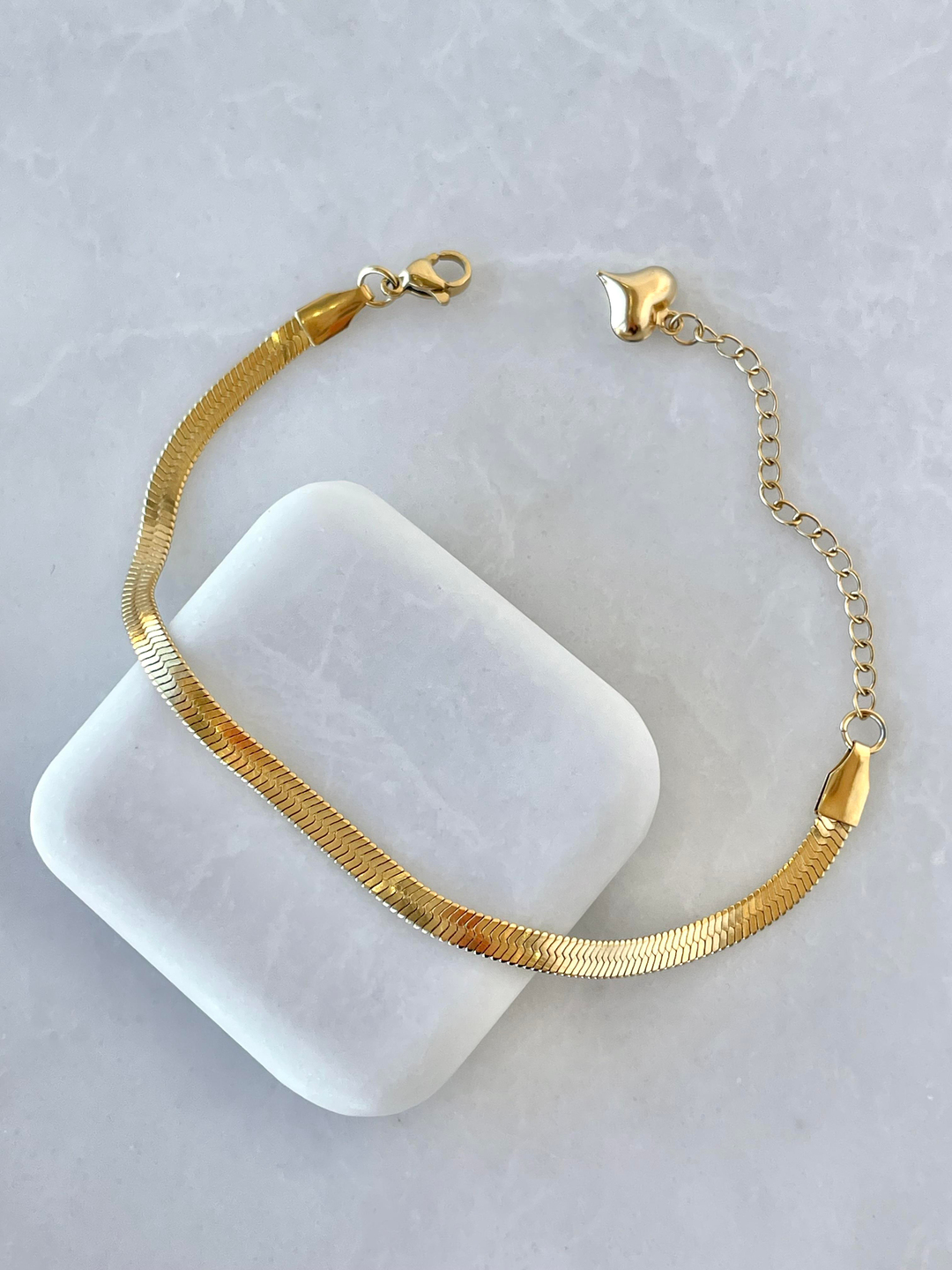 Çelik İtalyan Zincir Bileklik Altın Renk