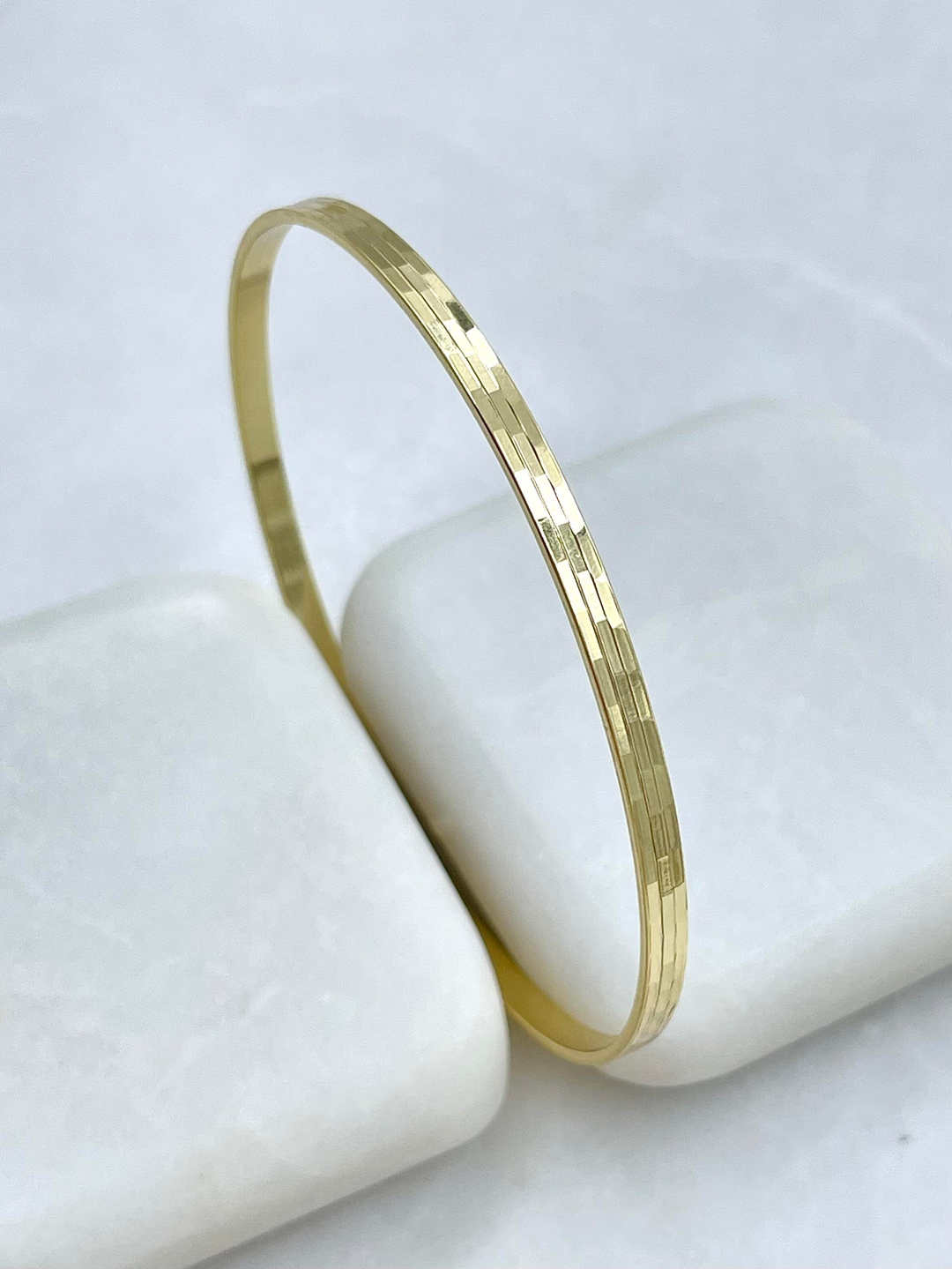 Özel Seri Dikdörtgen Yansımalı Ajda Bilezik Gold