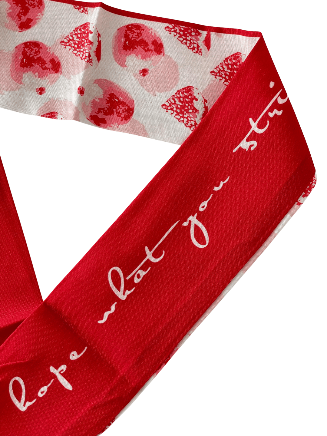 Nar Desenli Bandana Fular Renkli