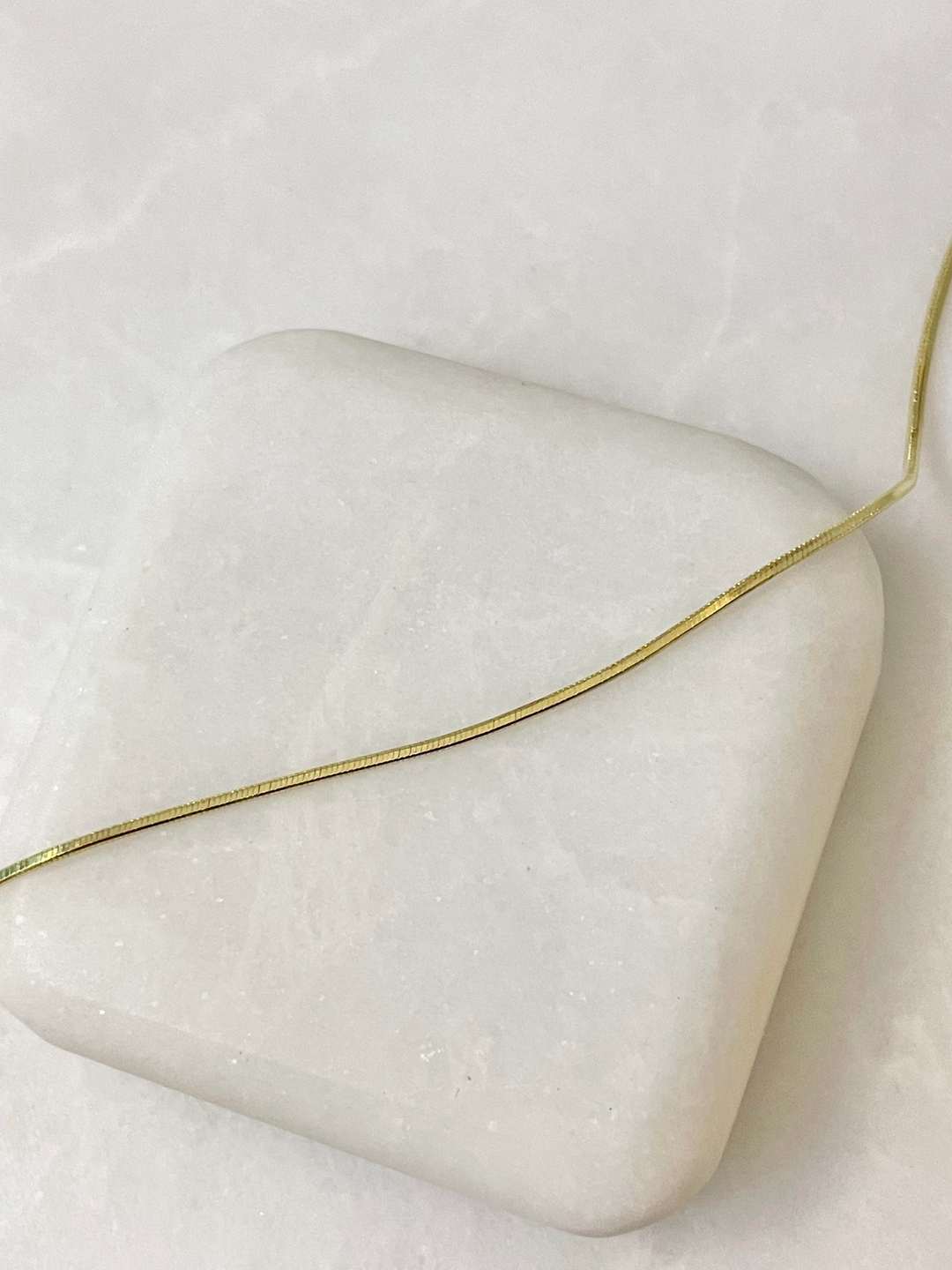 Özel Seri Minimal Yılan Zincir Kolye 40 cm Gold