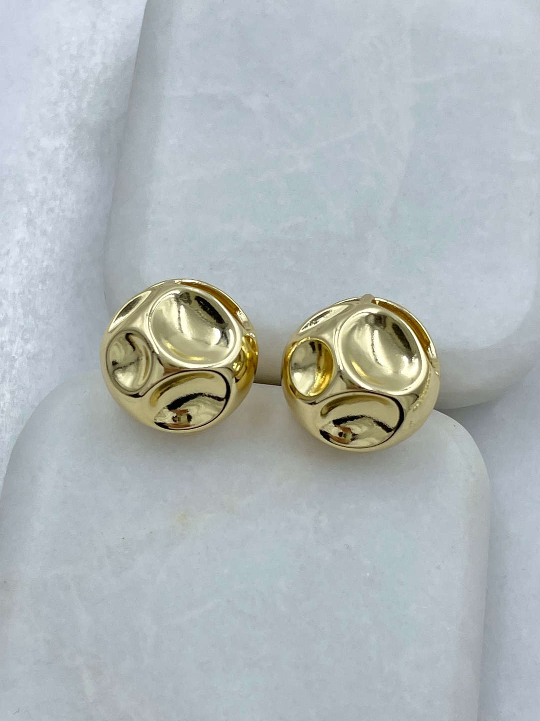 Altın Kaplama Krater Küpe Gold