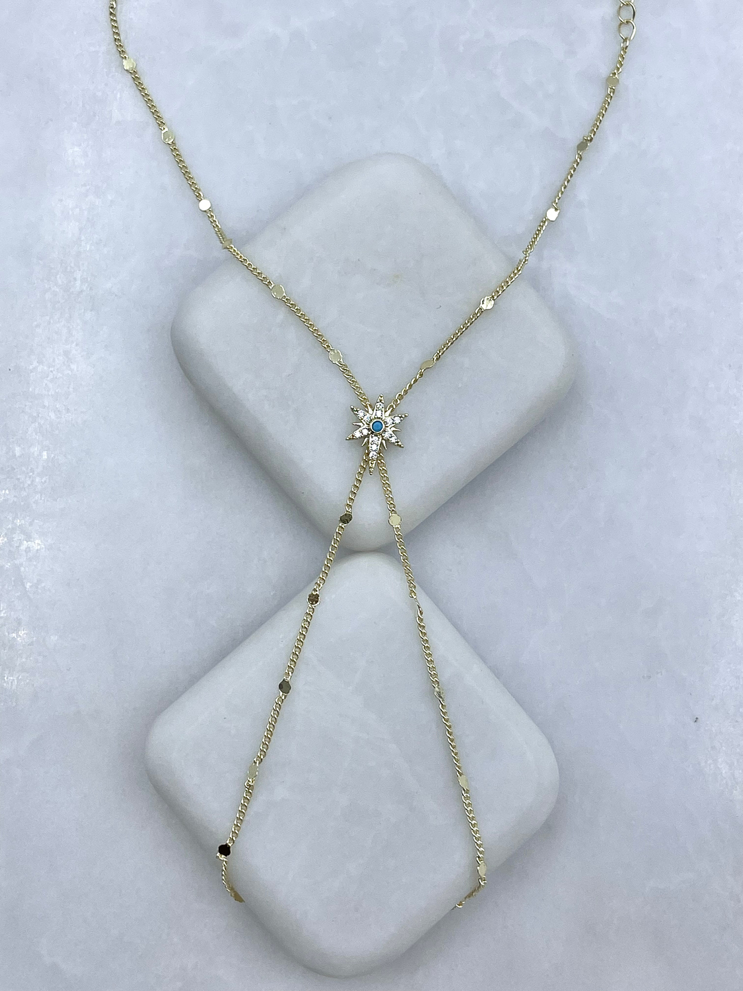 Altın Kaplama Kuzey Yıldızı Pul Zincir Şahmeran Gold