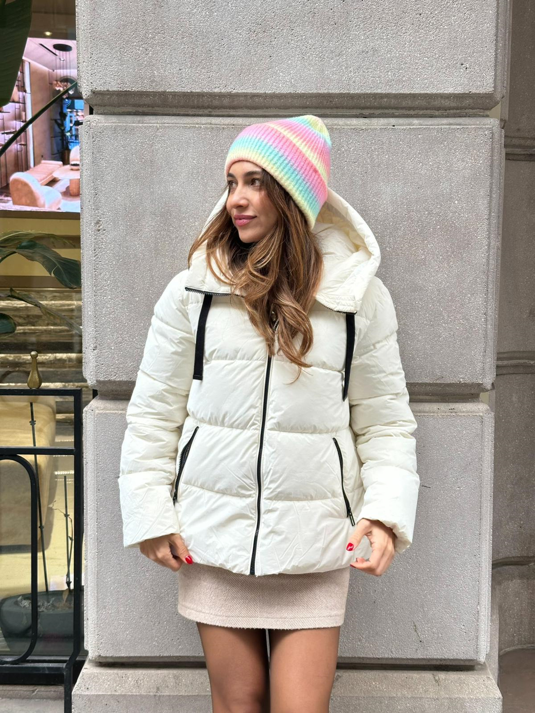 Renk Geçişli Örgü Bere Renkli