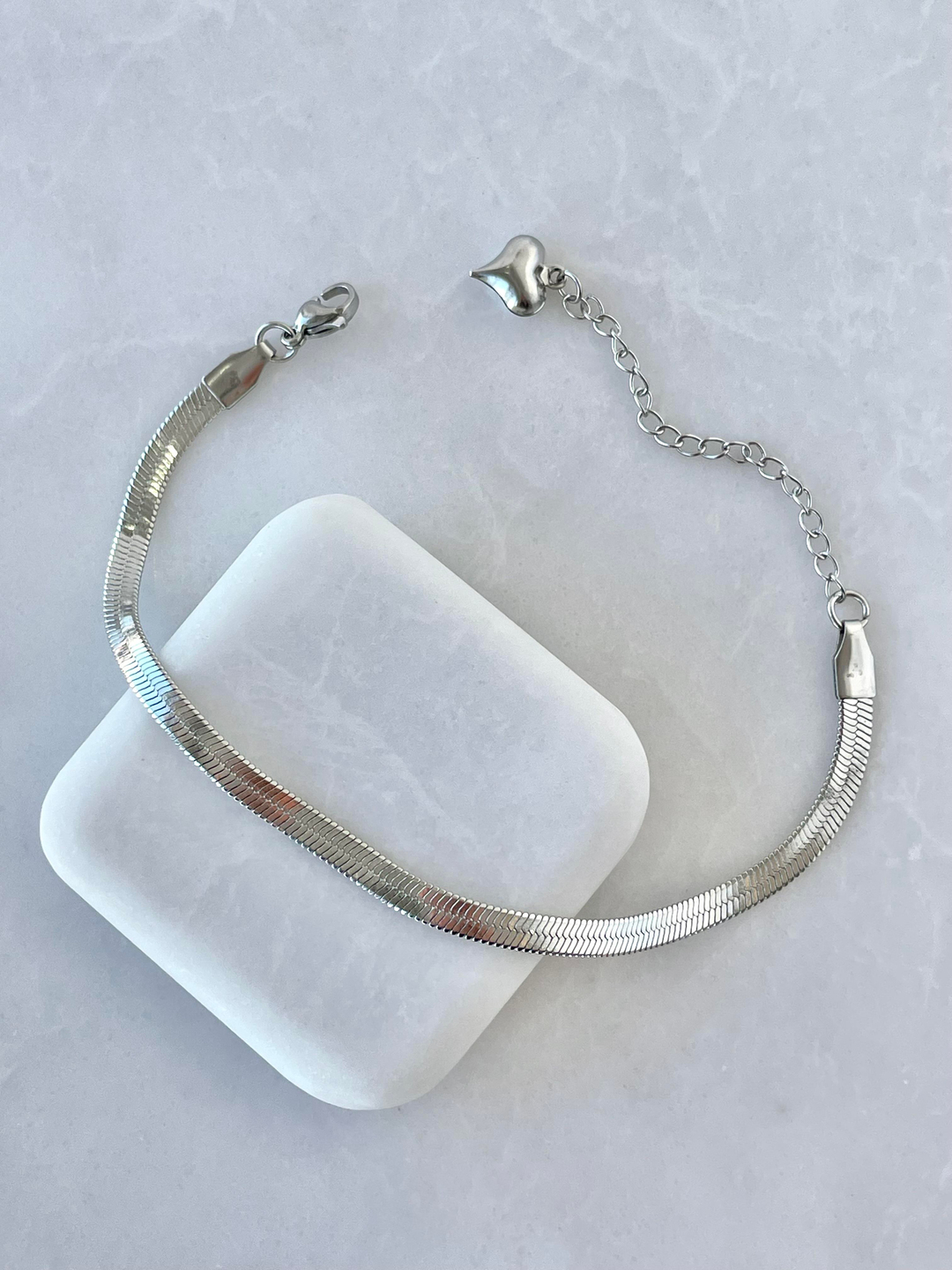 Çelik İtalyan Zincir Bileklik Gümüş Renk