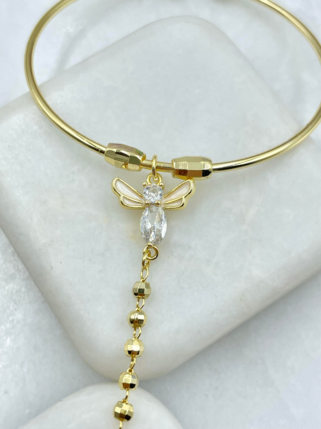 Altın Kaplama Arı Model Kelepçe Şahmeran Gold