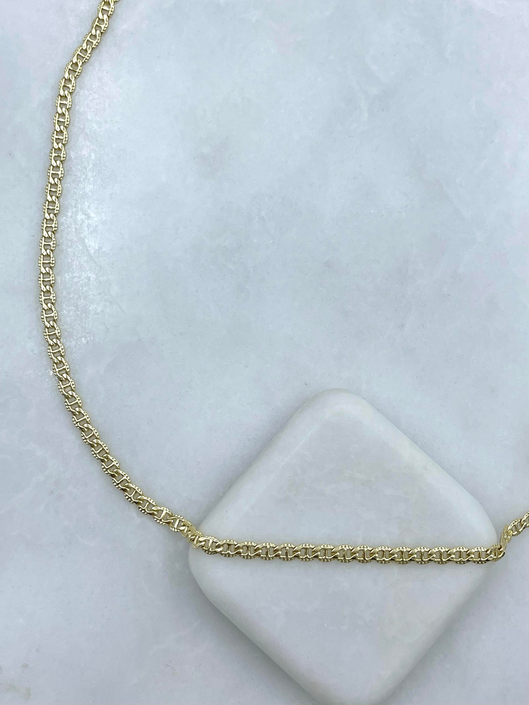 Özel Seri İşlemeli Zincir Kolye 45 cm Gold