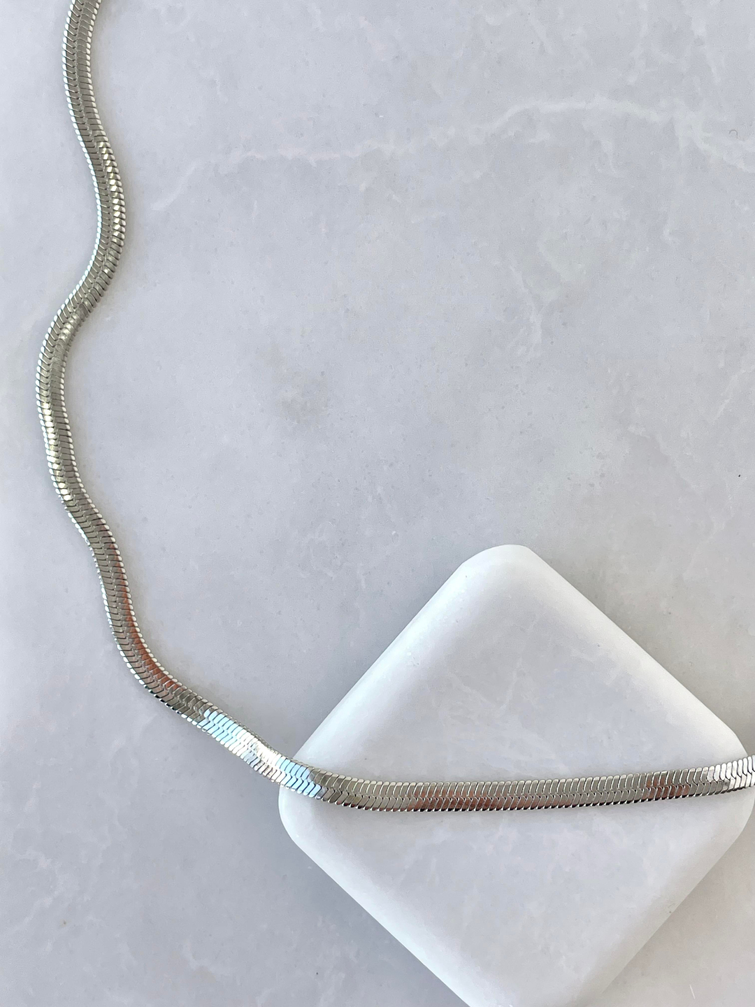 Çelik İtalyan Zincir Kolye Gümüş Renk 45 cm