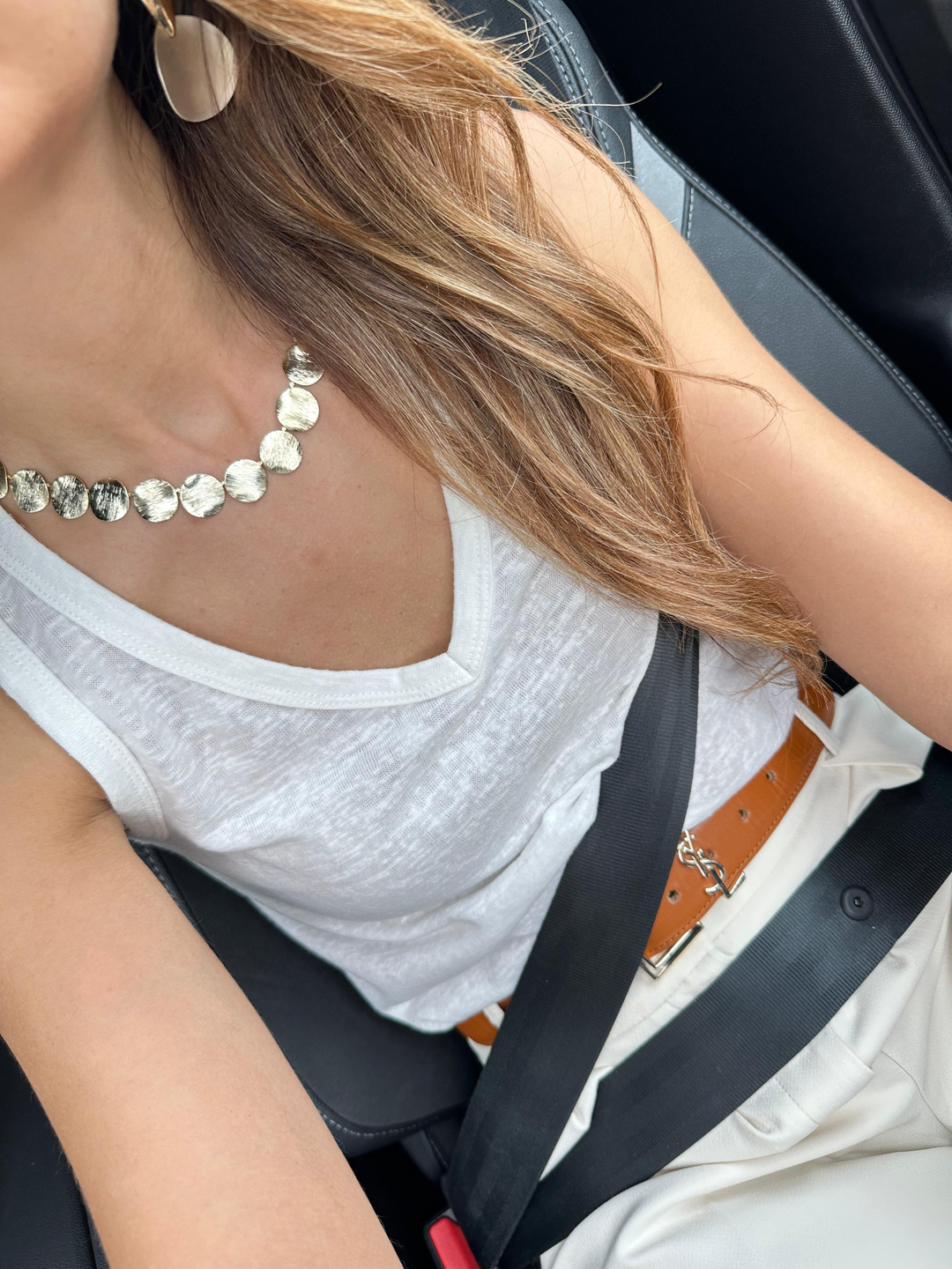 Altın Kaplama Vintage Plaka Kolye Gold