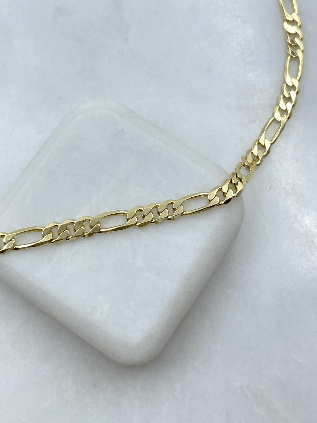 Özel Seri Üç Artı Bir Zincir Kolye 50 cm Gold