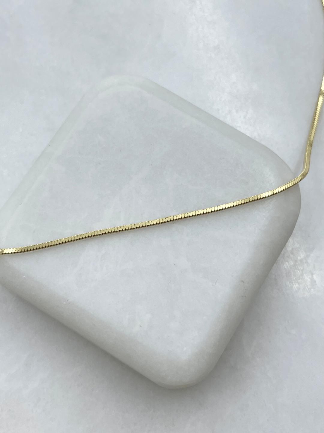 Özel Seri Minik Küp Zincir Kolye 45 cm Gold