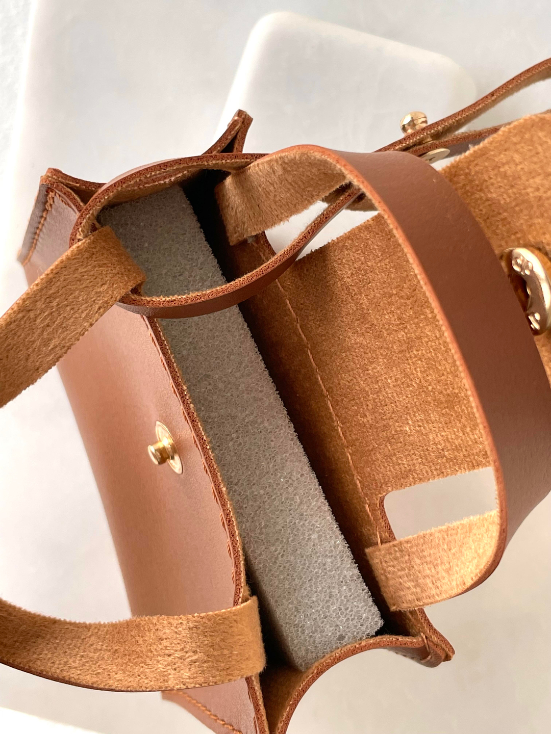 Suni Deri Çanta Aksesuarı Taba