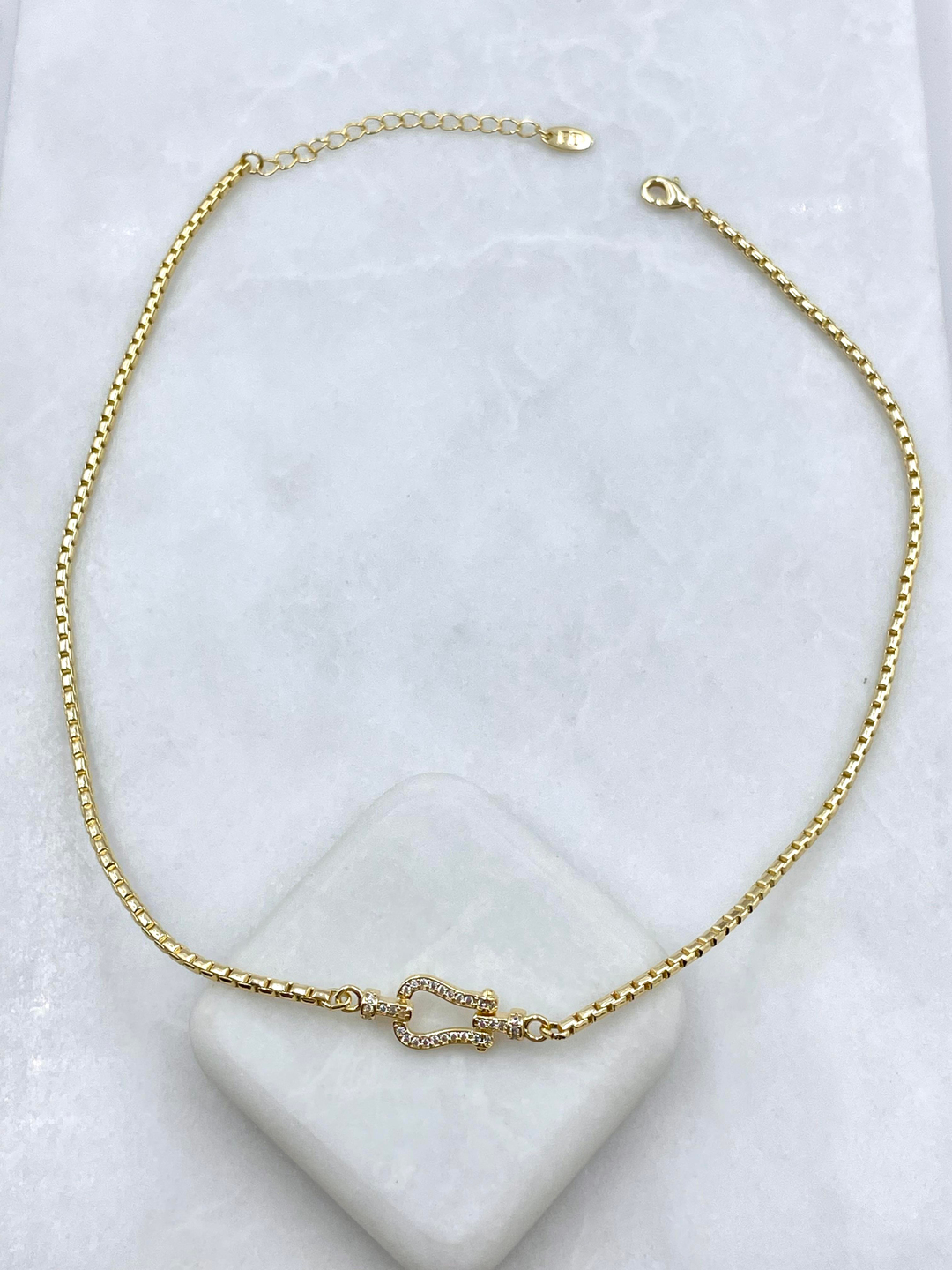 Altın Kaplama Şans Nalı Kolye Gold