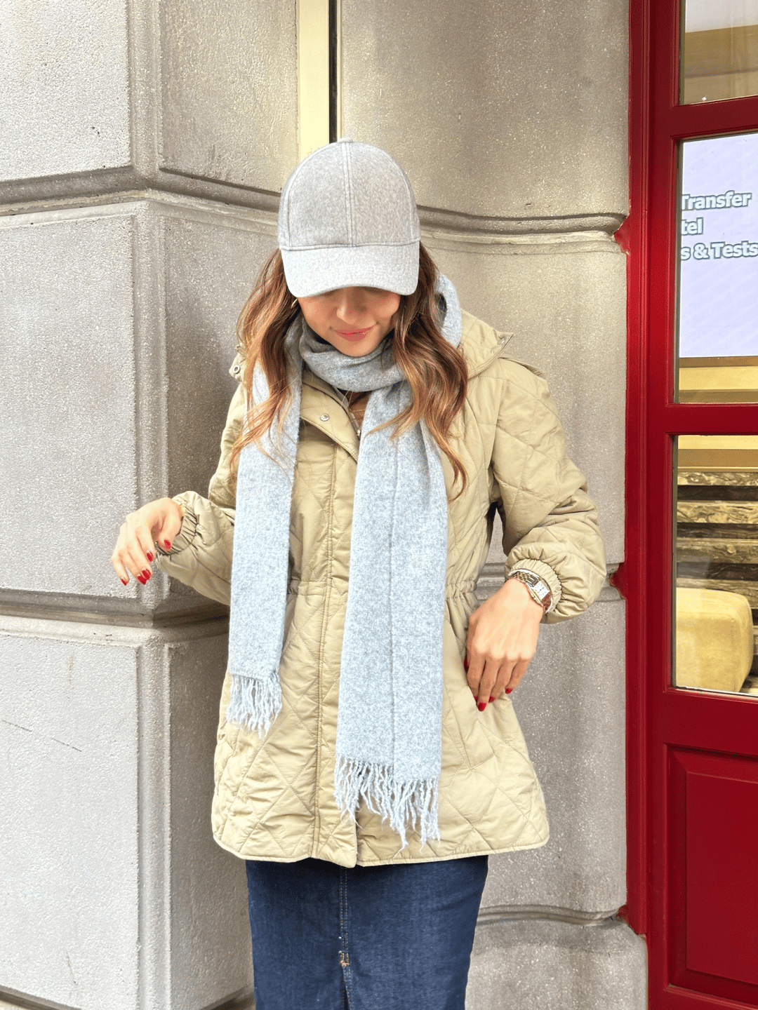 Kaşe Kumaş Kep Şapka Gri