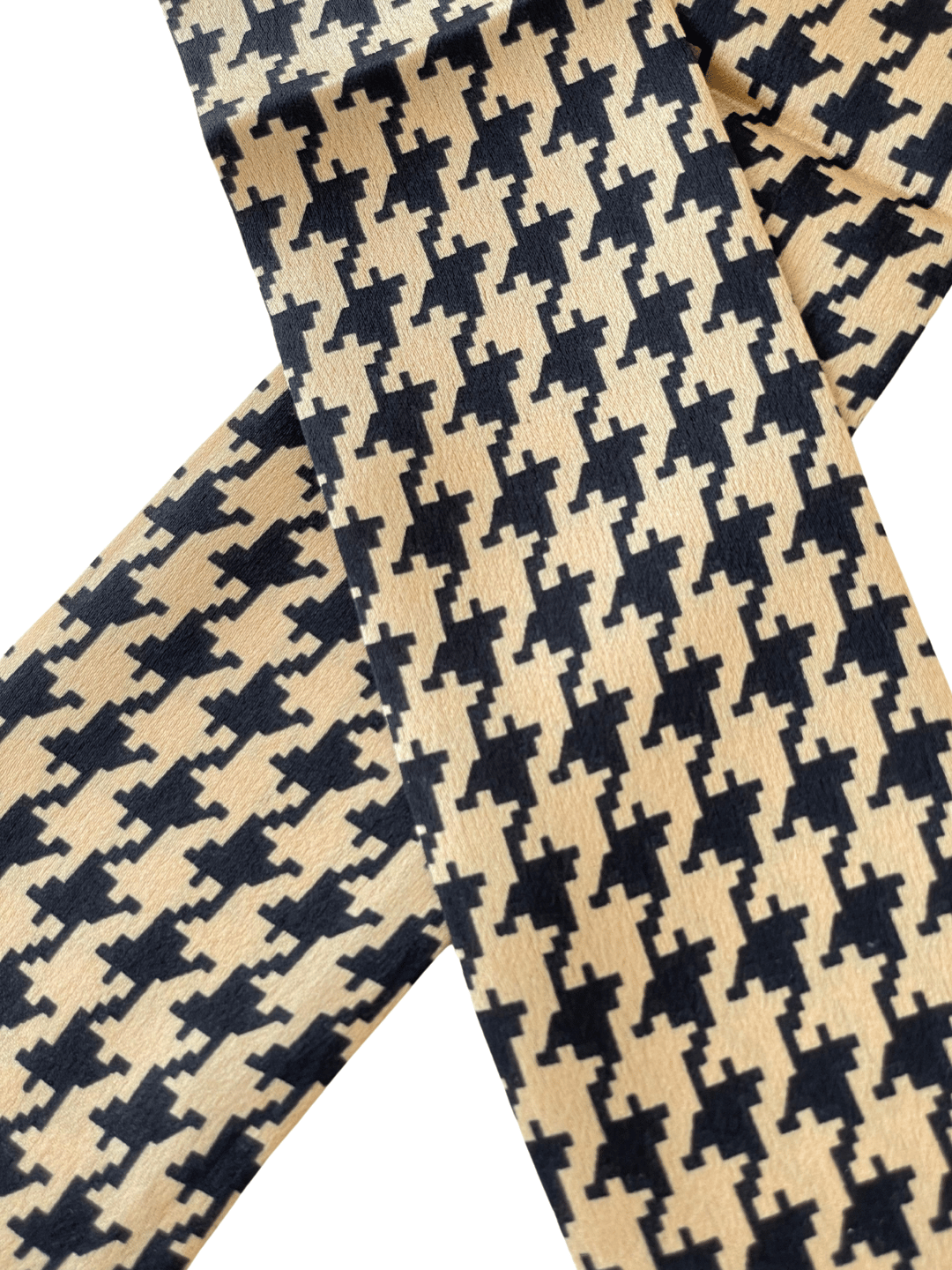 Bej Kaz Ayağı Desenli Bandana Fular Renkli