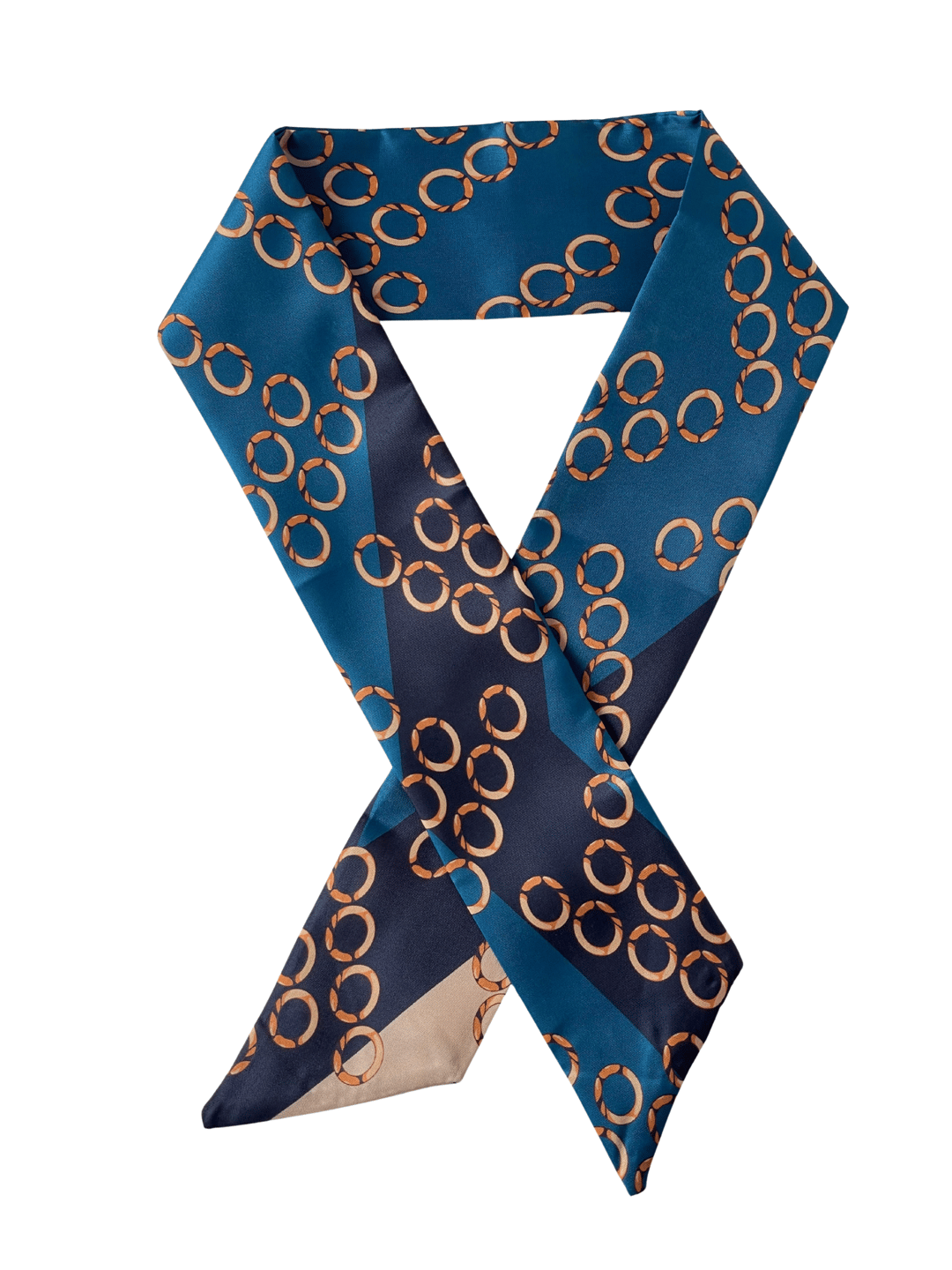 Halka Model Lacivert Bandana Fular Renkli