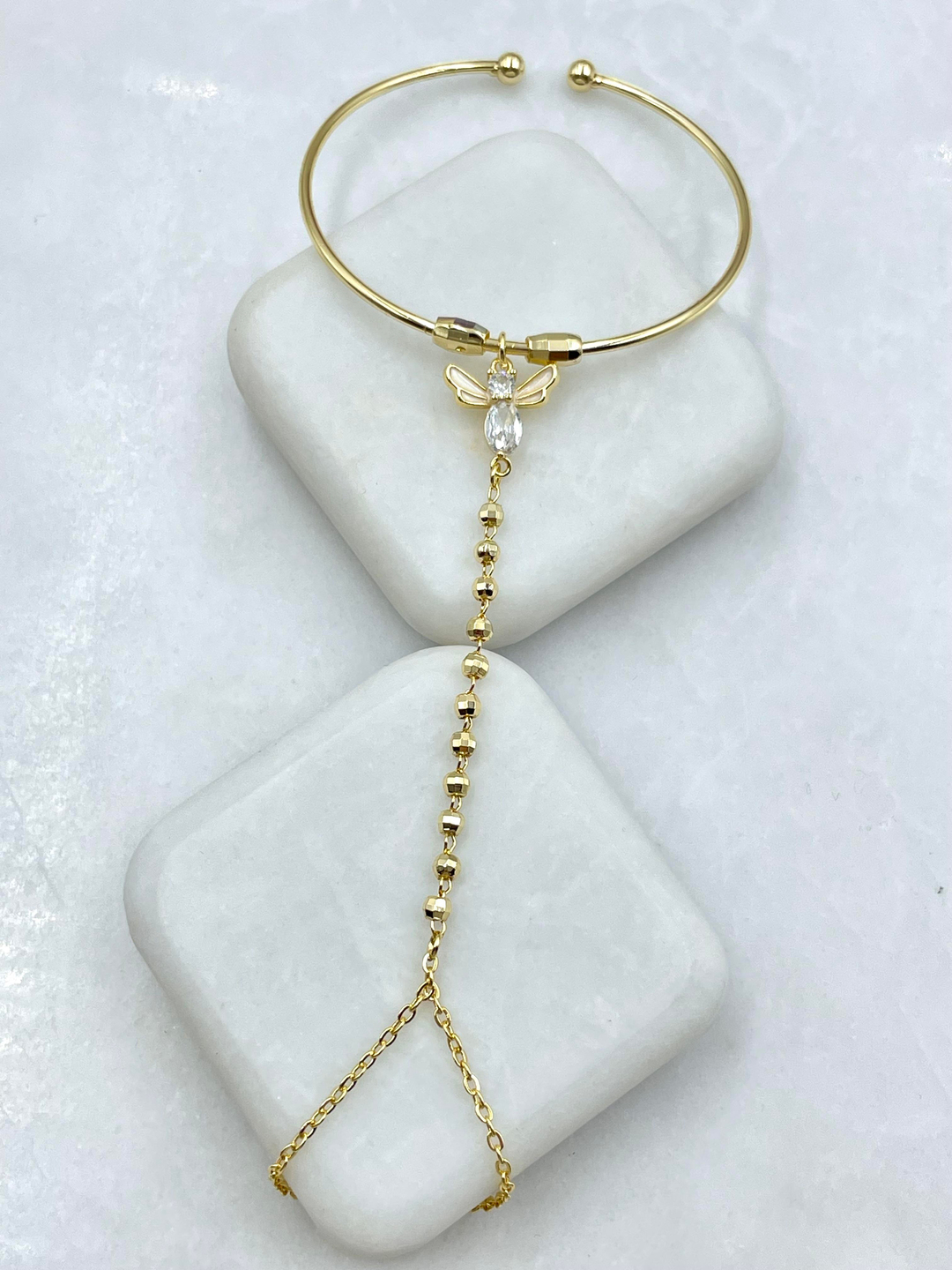 Altın Kaplama Arı Model Kelepçe Şahmeran Gold