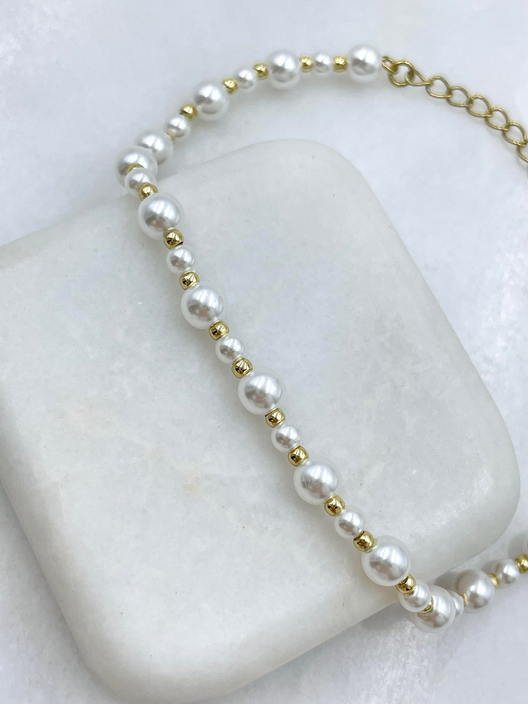 Özel Seri Gold Detaylı İnci Bileklik Gold