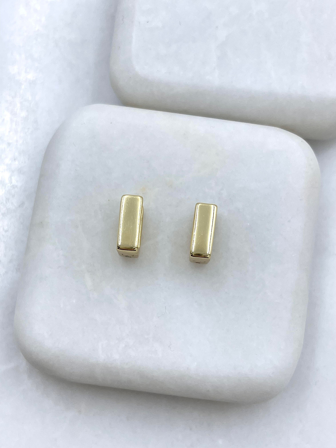 Özel Seri Minik Kare Küpe Gold