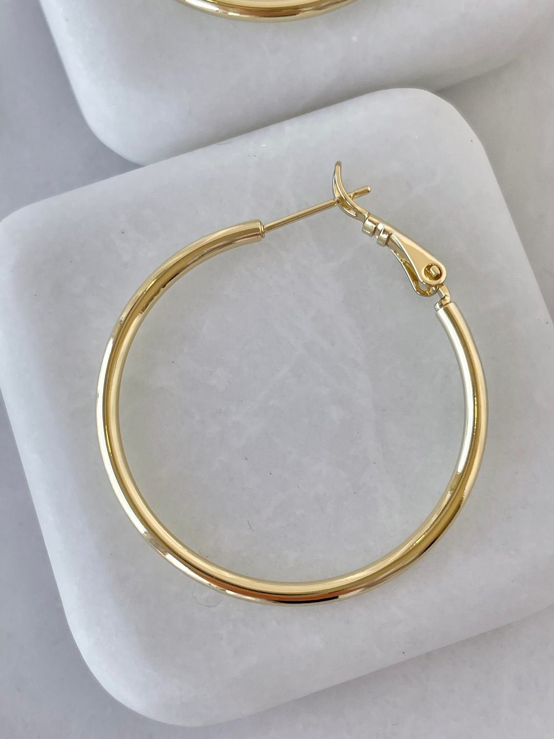 Özel Seri Basic İnce Halka Küpe 3,5 cm Gold