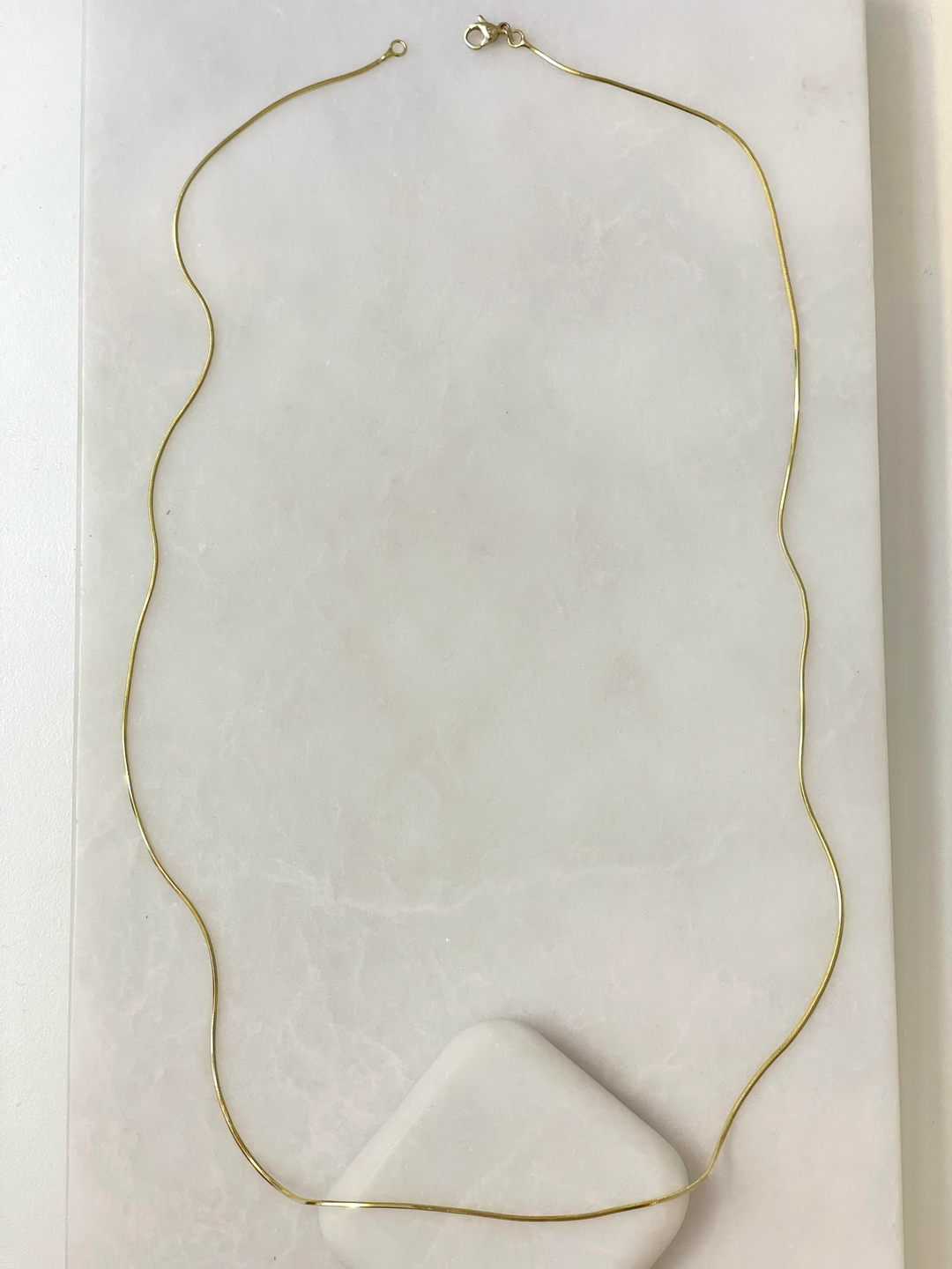 Özel Seri Minimal Yılan Zincir Kolye 60 cm Gold