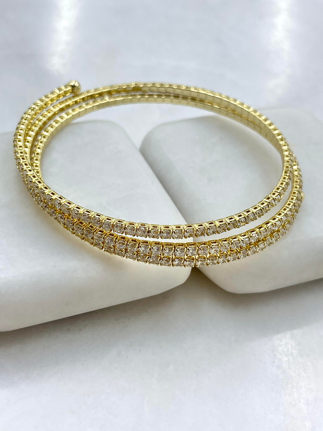 Altın Kaplama Yaylı Su Yolu Bileklik Gold