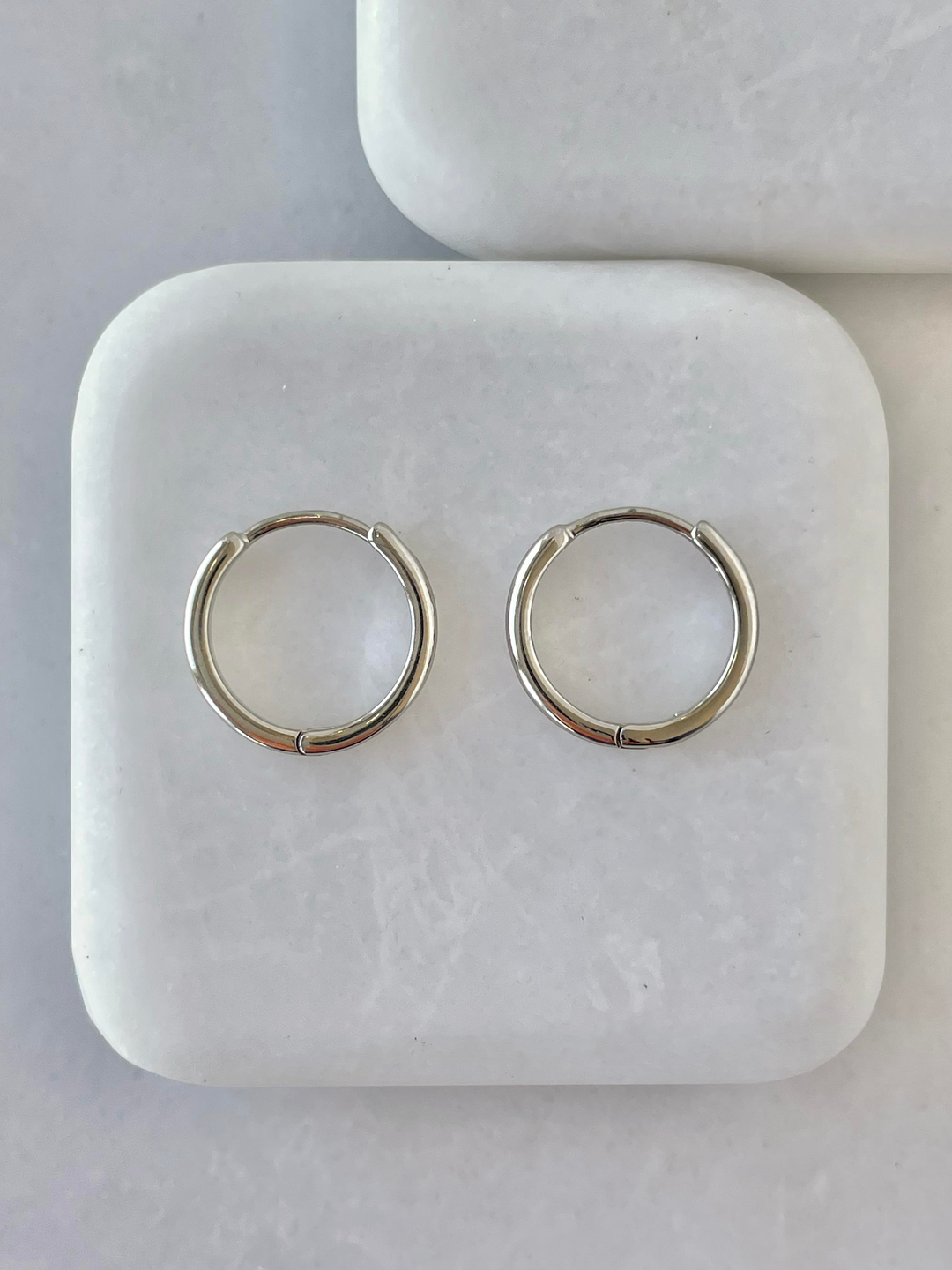 Özel Seri İnce Halka Küpe Küçük Boy Gümüş