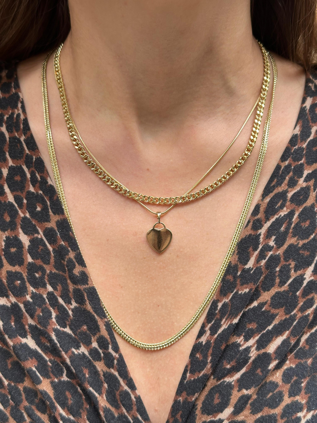 Özel Seri İtalyan Örme Zincir Kolye 60 cm Gold