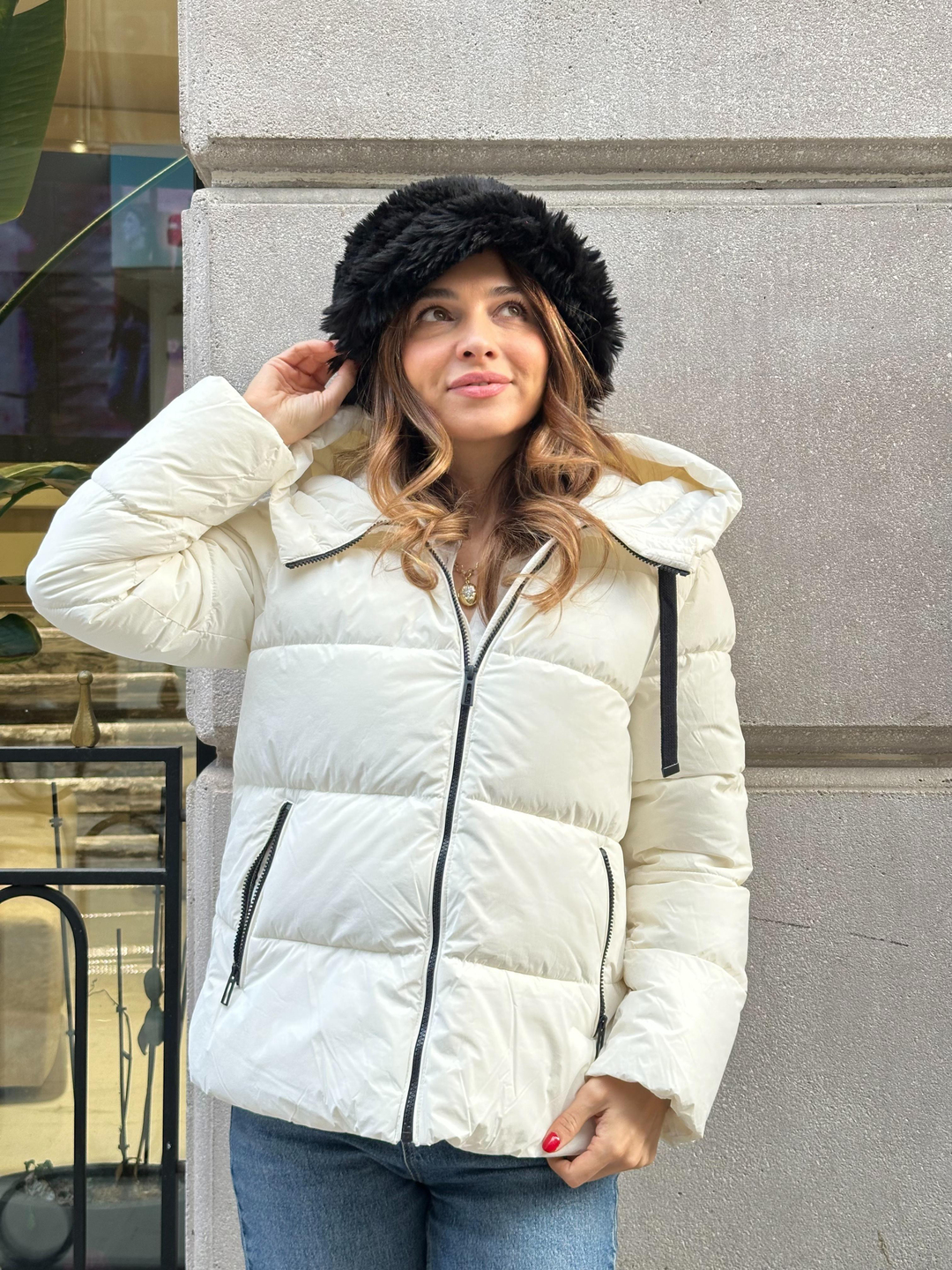 Peluş Bucket Şapka Siyah