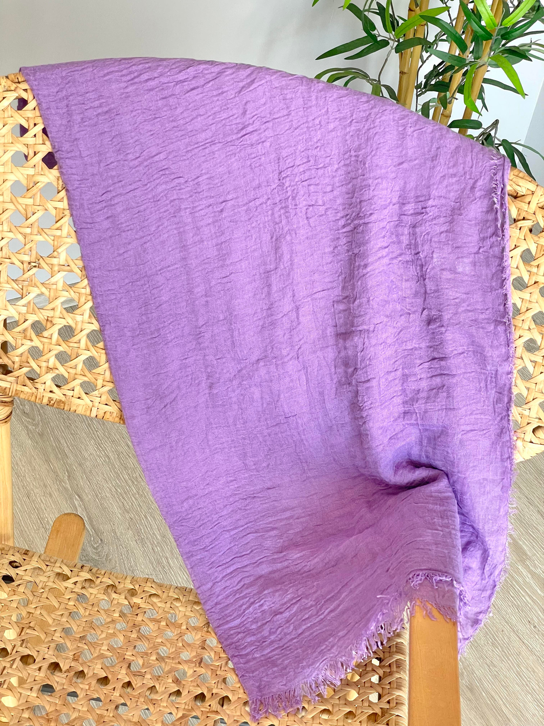 Bürümcük Pamuk Şal Lila