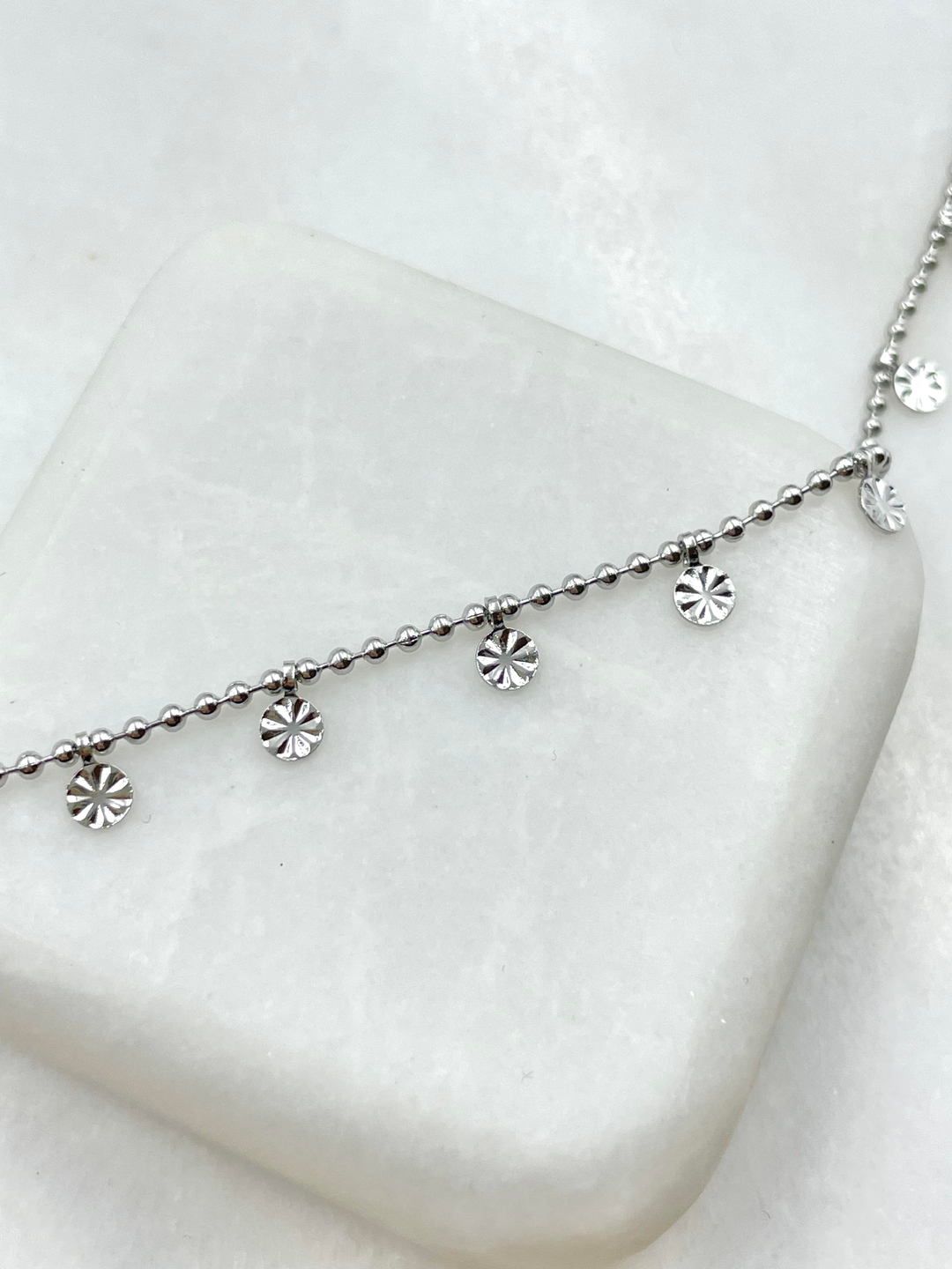 Altın Kaplama Lazer Kesim Plaka Sallantılı Kolye Gümüş